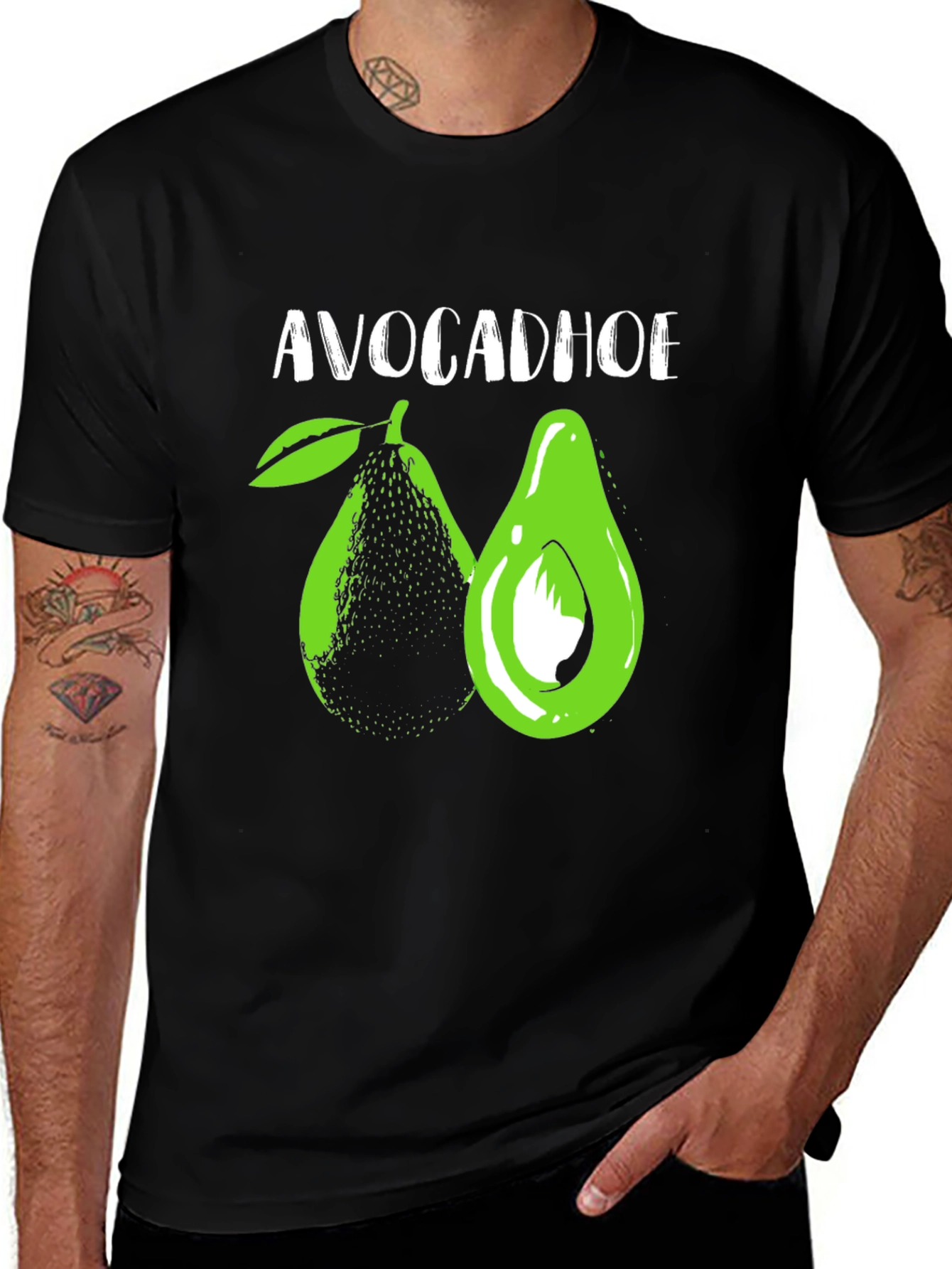 Variant 28 of Avocadhoe Graphic T-Shirt - Funny Avocado Lover Tee