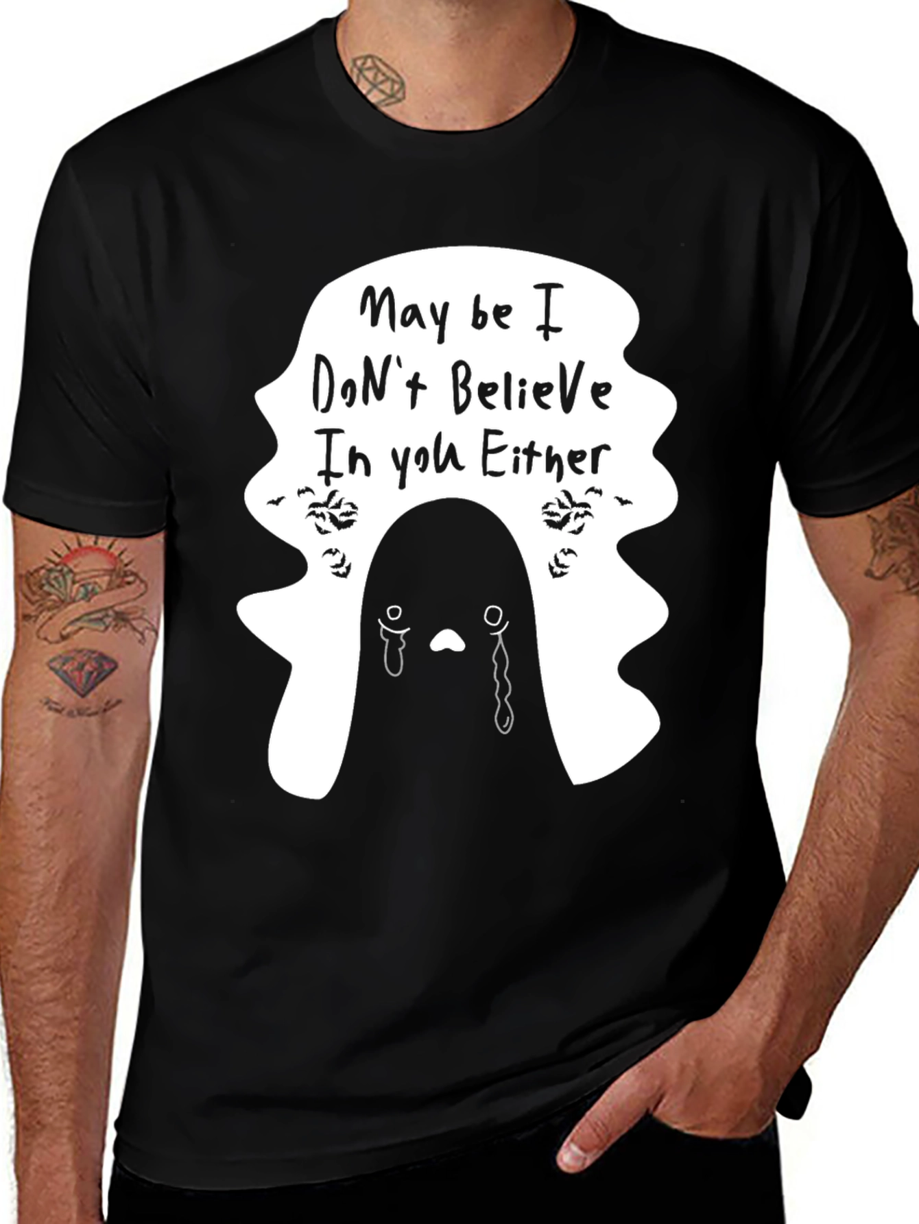 Emo Ghost T-Shirt - "Maybe I Don't Believe"