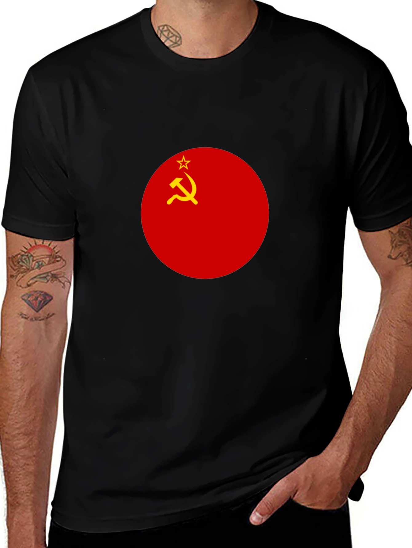 Variant 4 of USSR Flag Graphic Tee - Retro Style