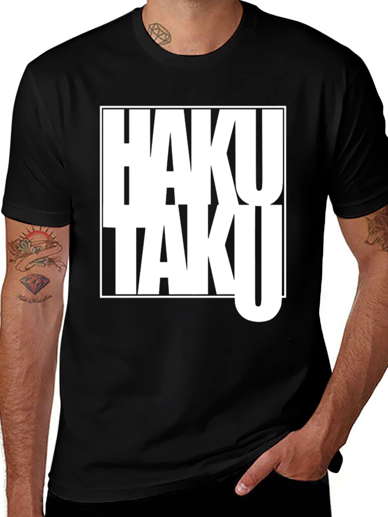 Black Hakutaku Graphic Tee - Bold Style! main image