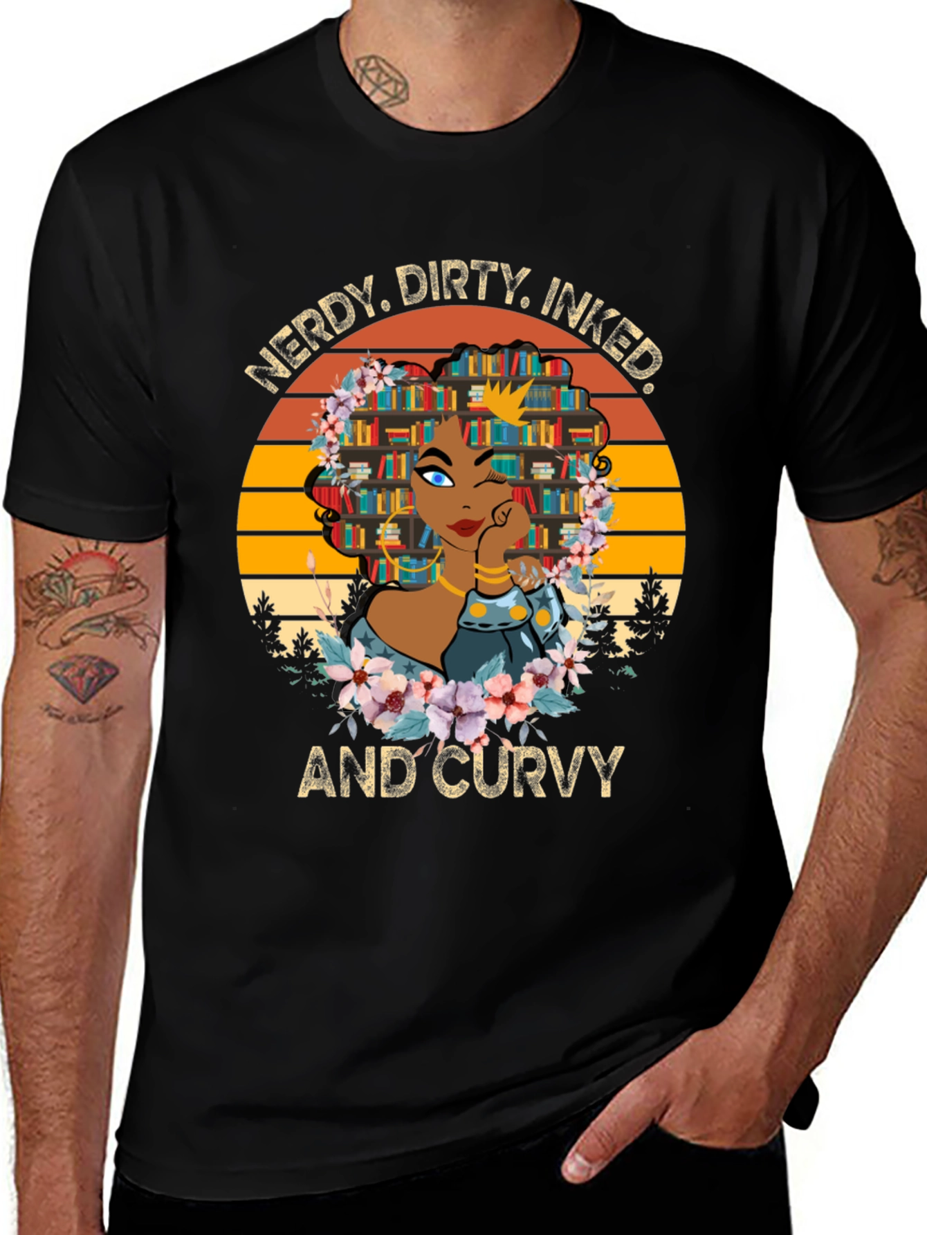 Variant 18 of Nerdy Dirty Inked Curvy Graphic Tee
