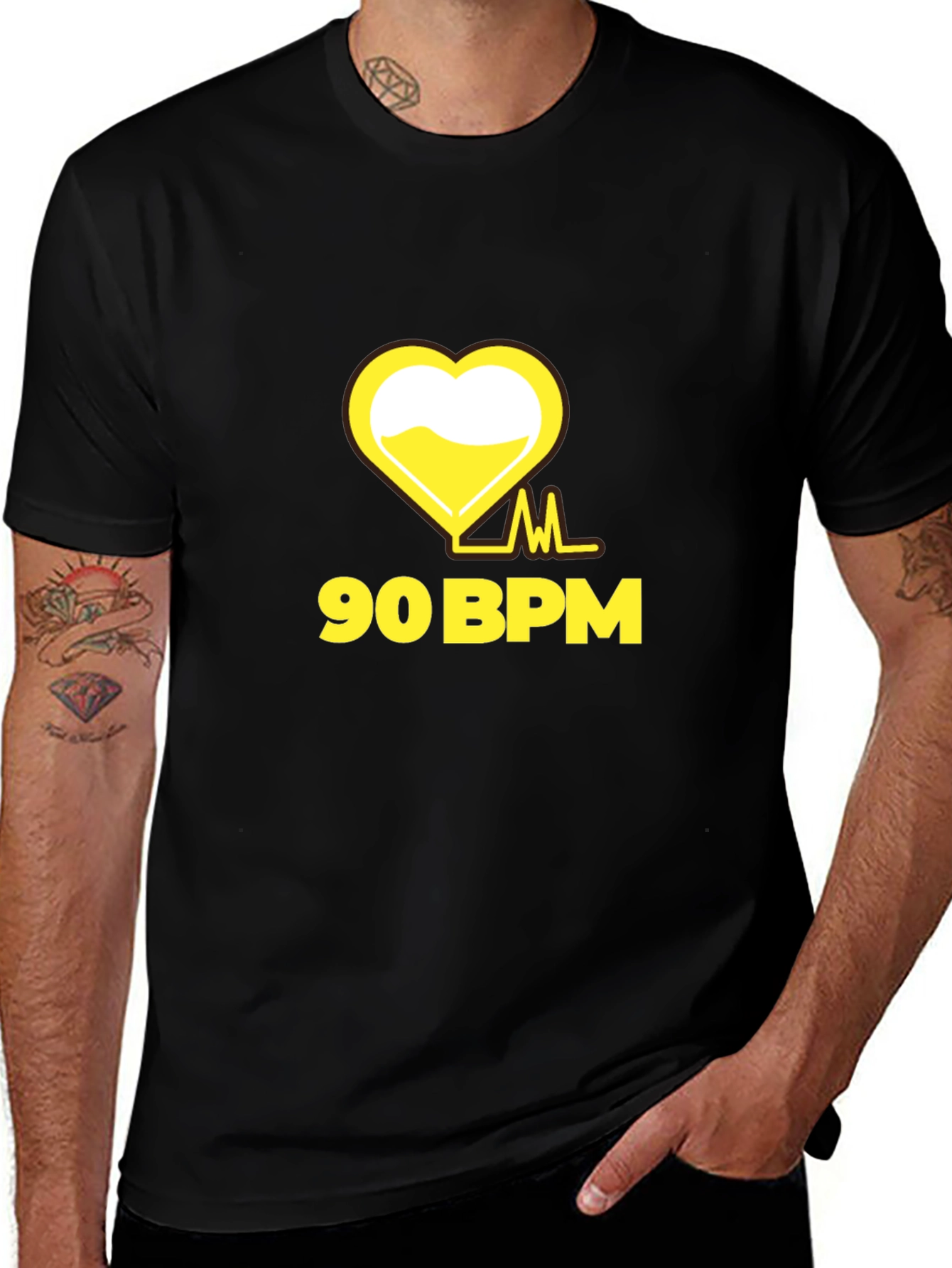 Variant 7 of 90 BPM Heartbeat Graphic T-Shirt