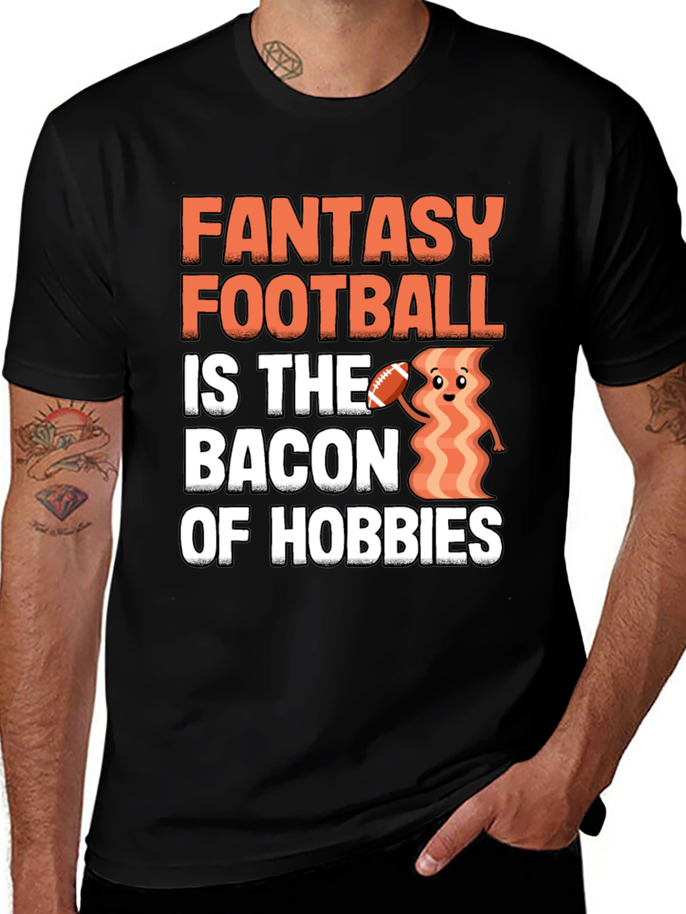 Variant 27 of Fantasy Football Bacon of Hobbies Graphic T-Shirt