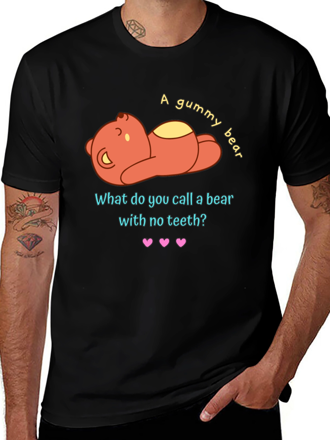 Variant 8 of Gummy Bear Pun Graphic T-Shirt - Funny Novelty Tee