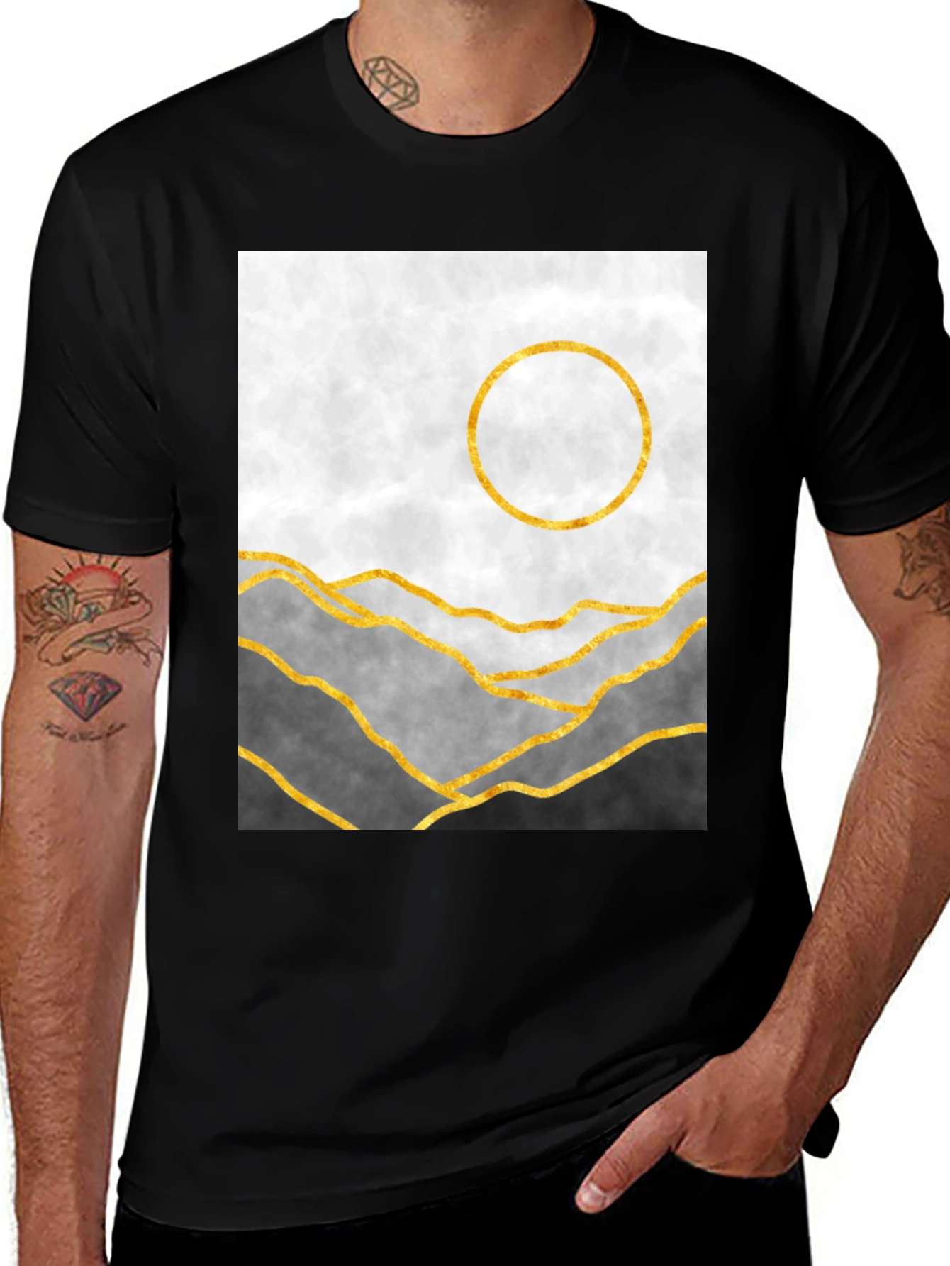 Variant 24 of Abstract Mountain Graphic Tee