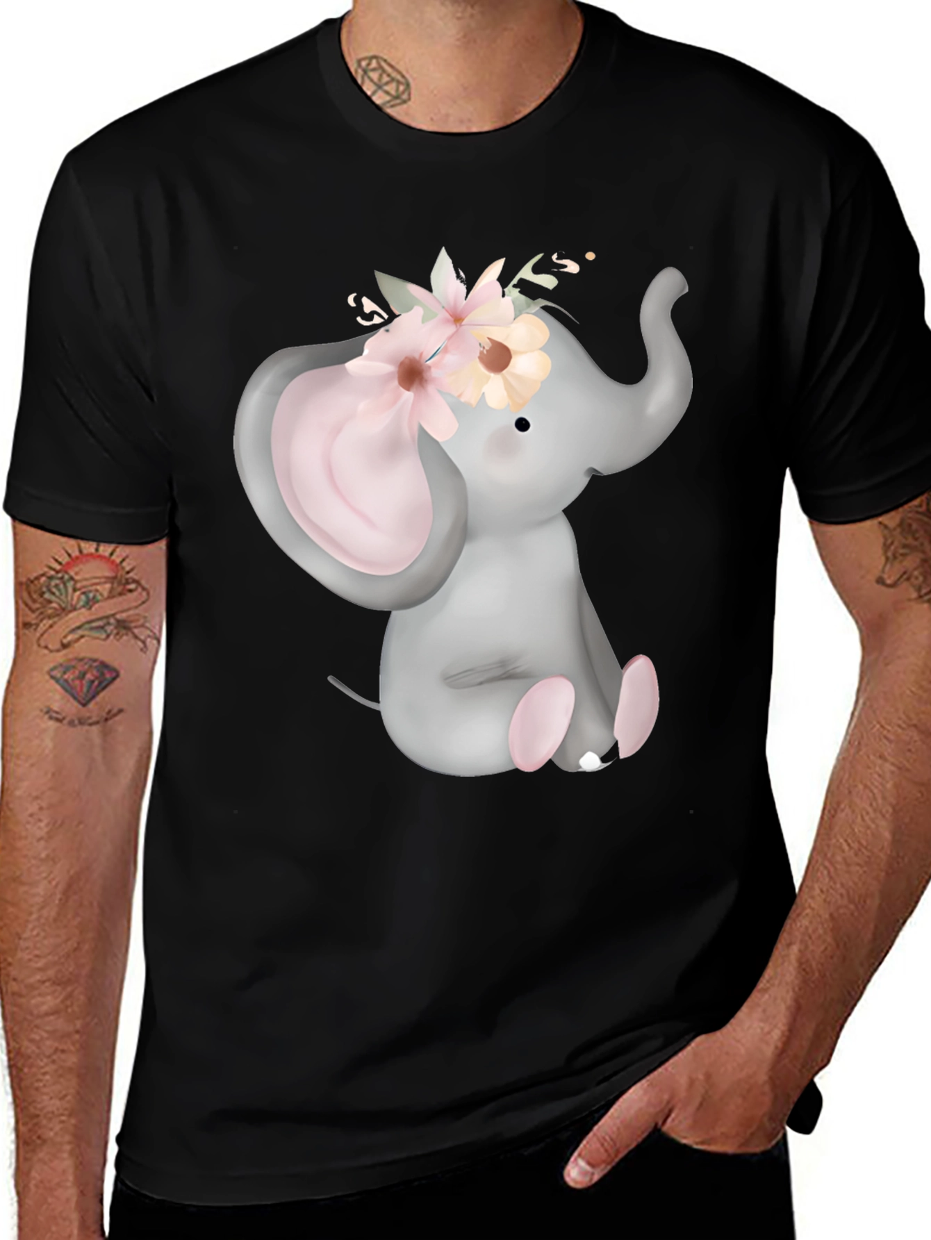 Variant 2 of Cute Elephant Graphic Tee