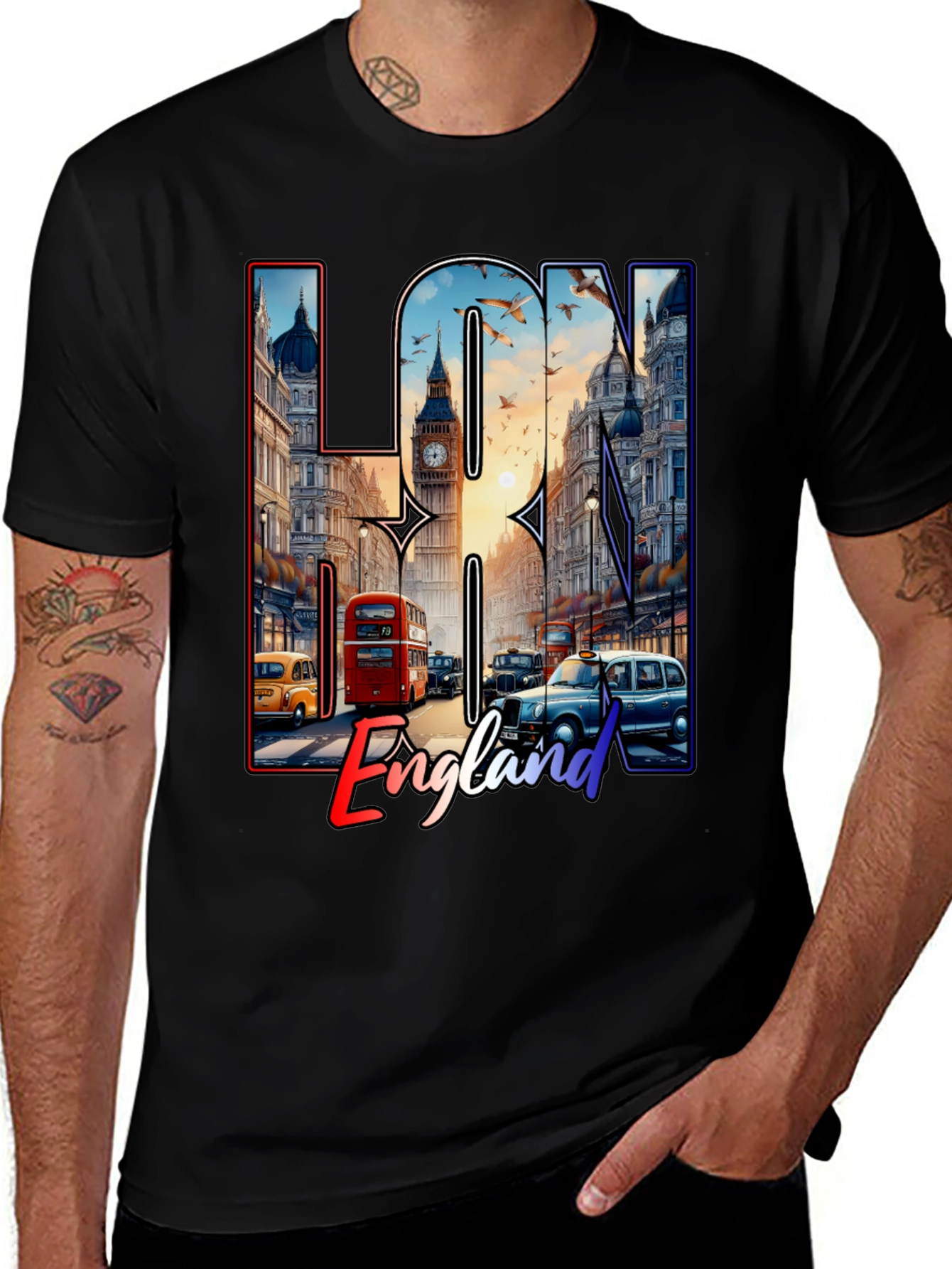 London England Graphic Tee Shirt