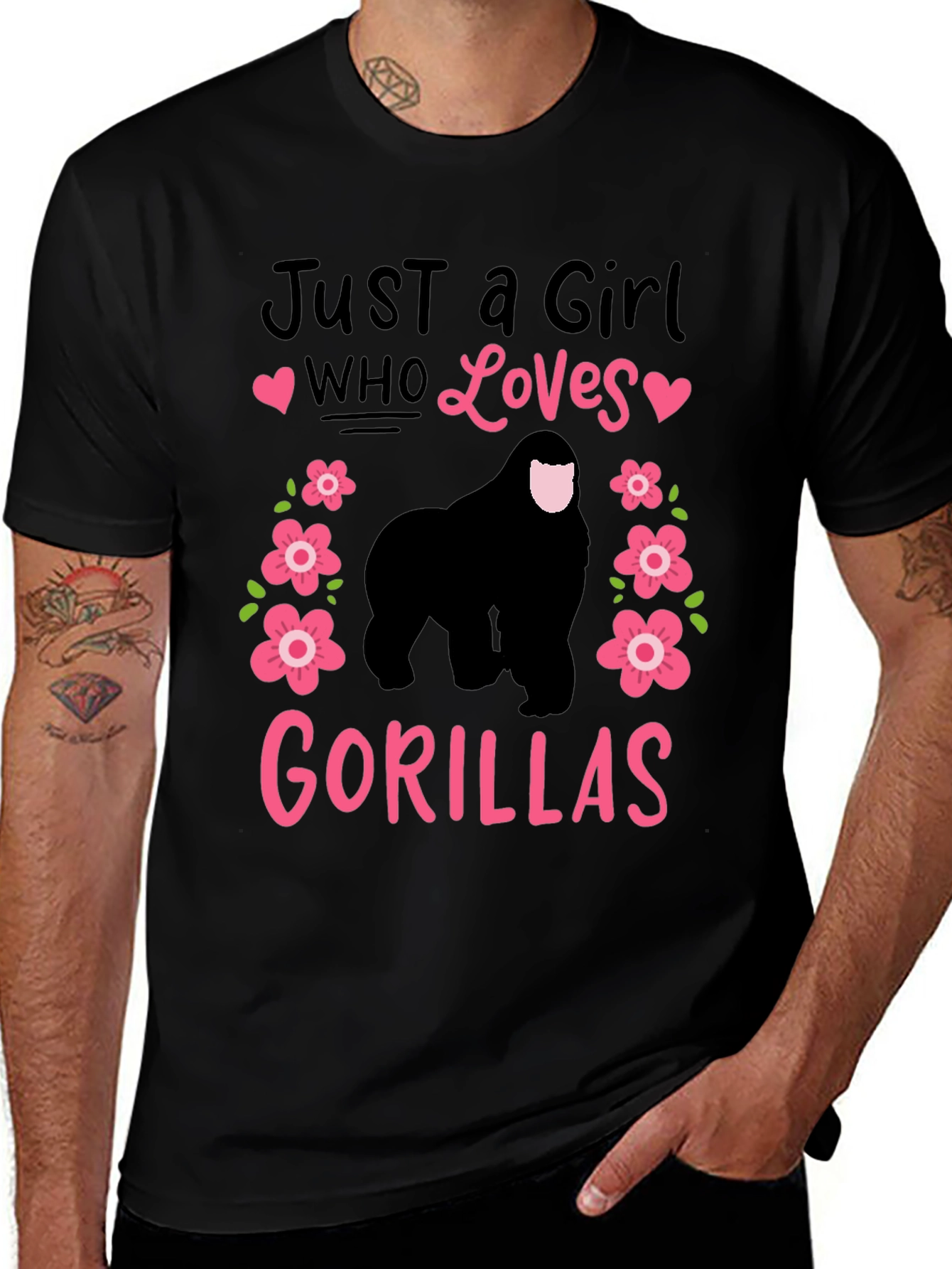 Variant 24 of Just a Girl Who Loves Gorillas T-Shirt