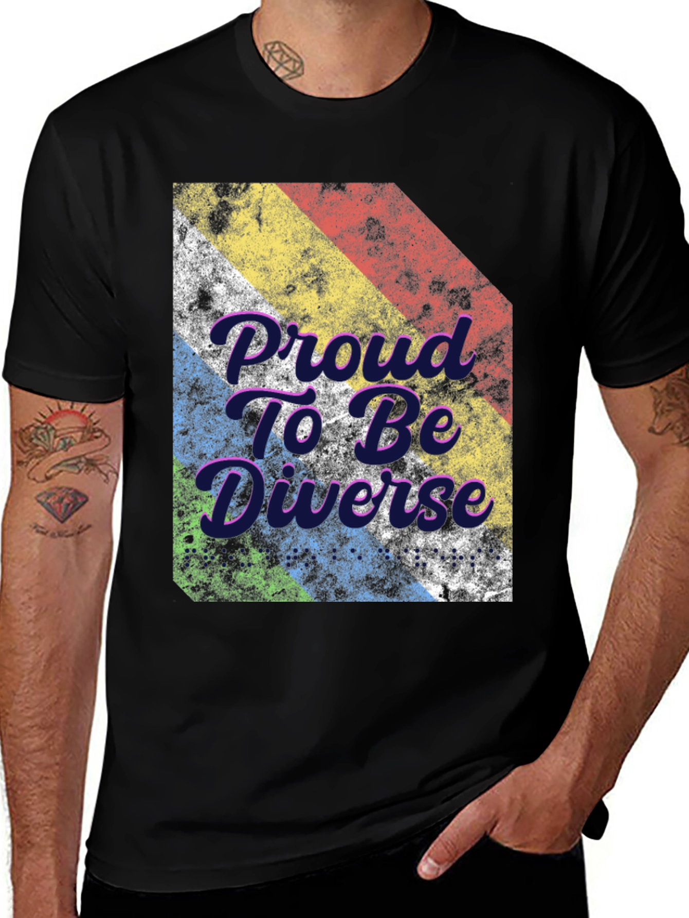 Variant 20 of Proud to Be Diverse Graphic Tee - Unisex