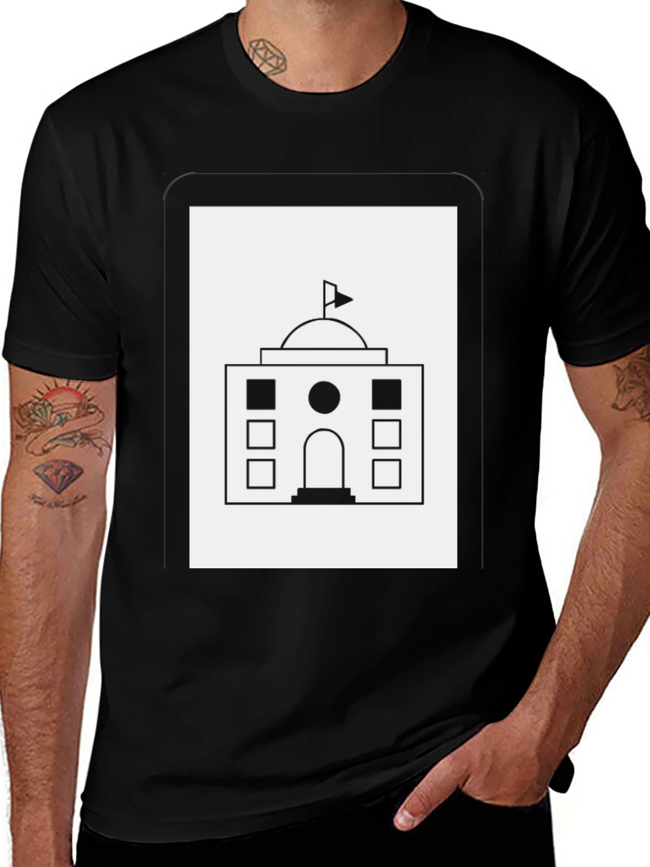 Variant 10 of Architectural Icon Black Tee