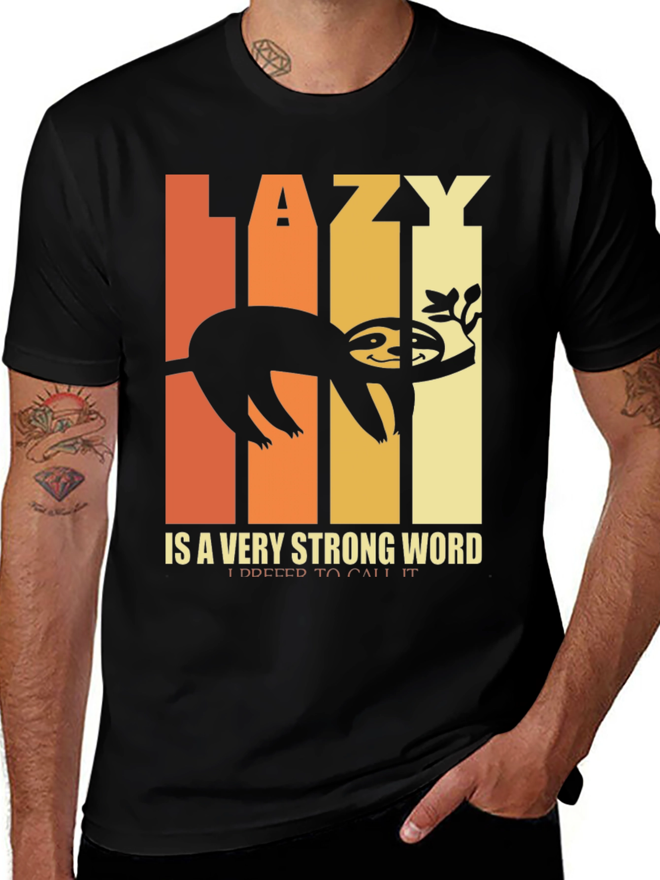 Variant 20 of Lazy Sloth Graphic T-Shirt - Funny and Relaxed Style