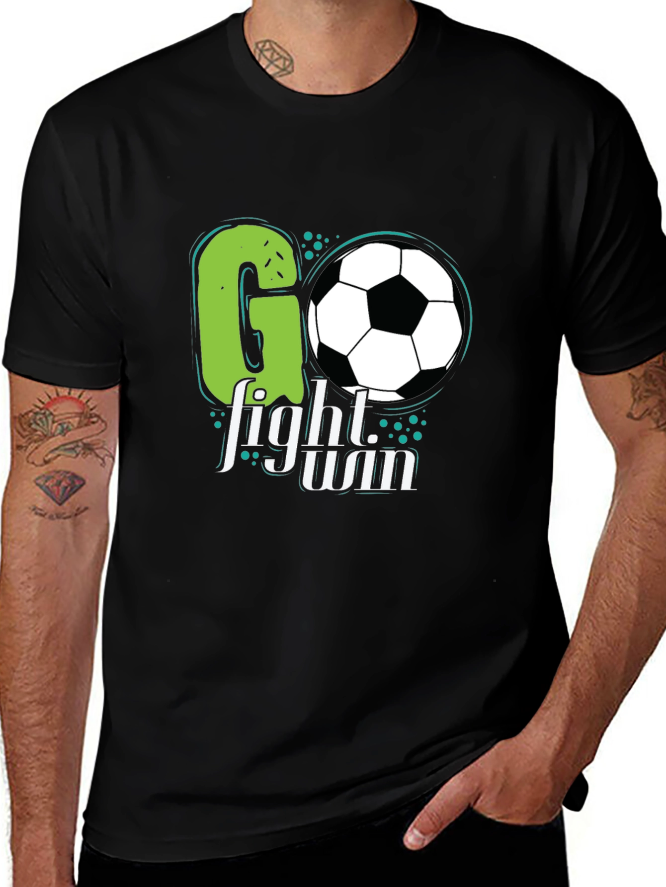 Variant 3 of Go Fight Win Soccer T-Shirt