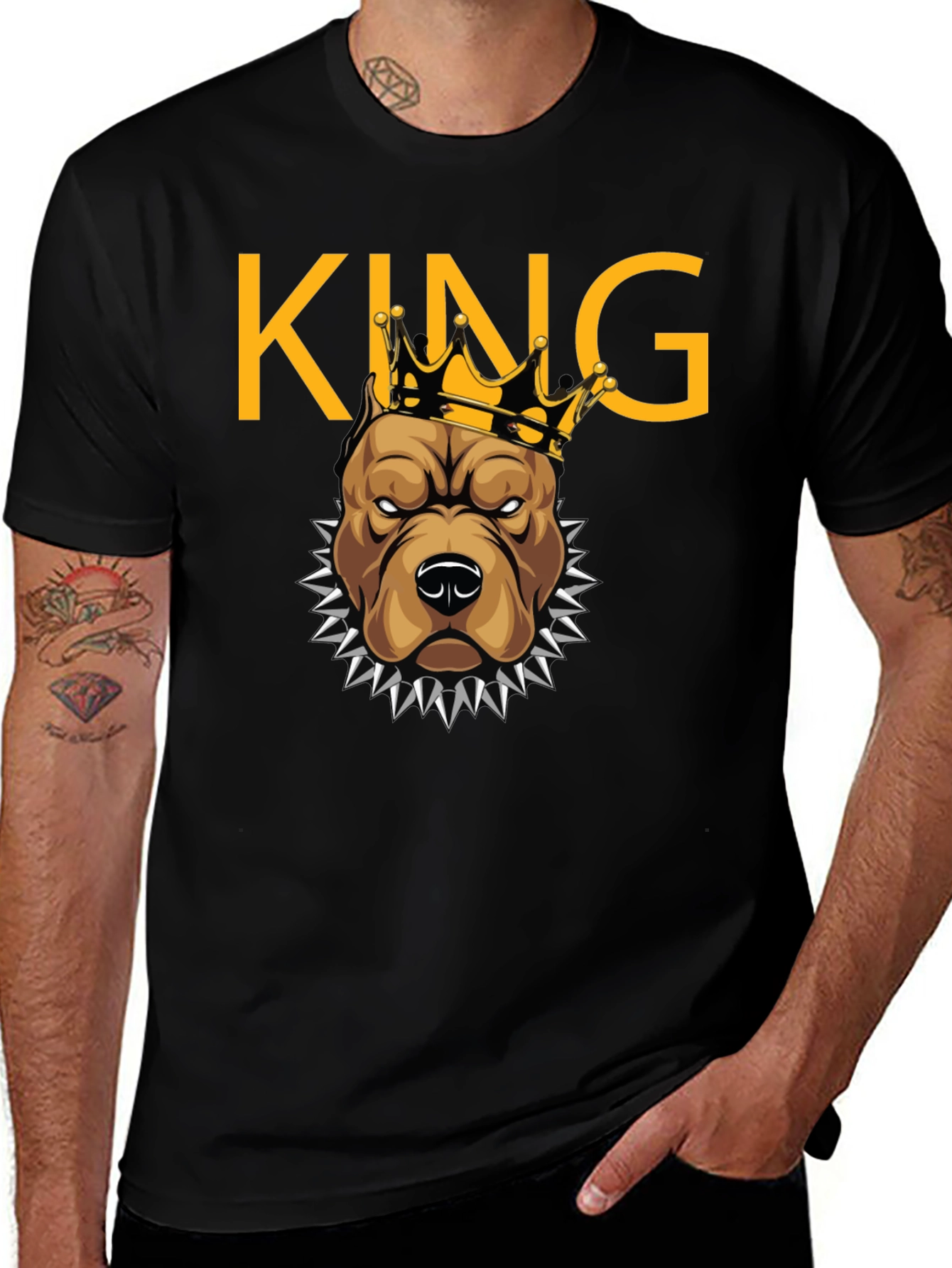 Variant 29 of King Pitbull Crown Graphic T-Shirt