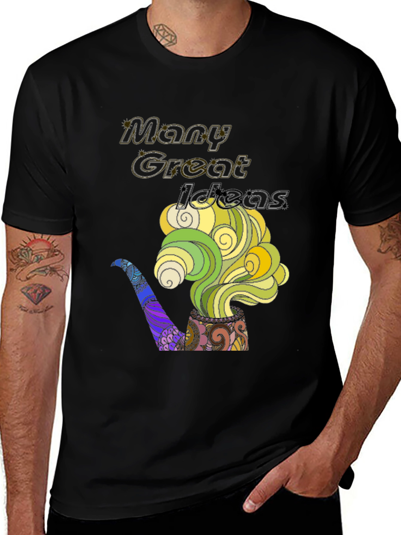 Variant 6 of Many Great Ideas Graphic Tee - Unique Pipe Design