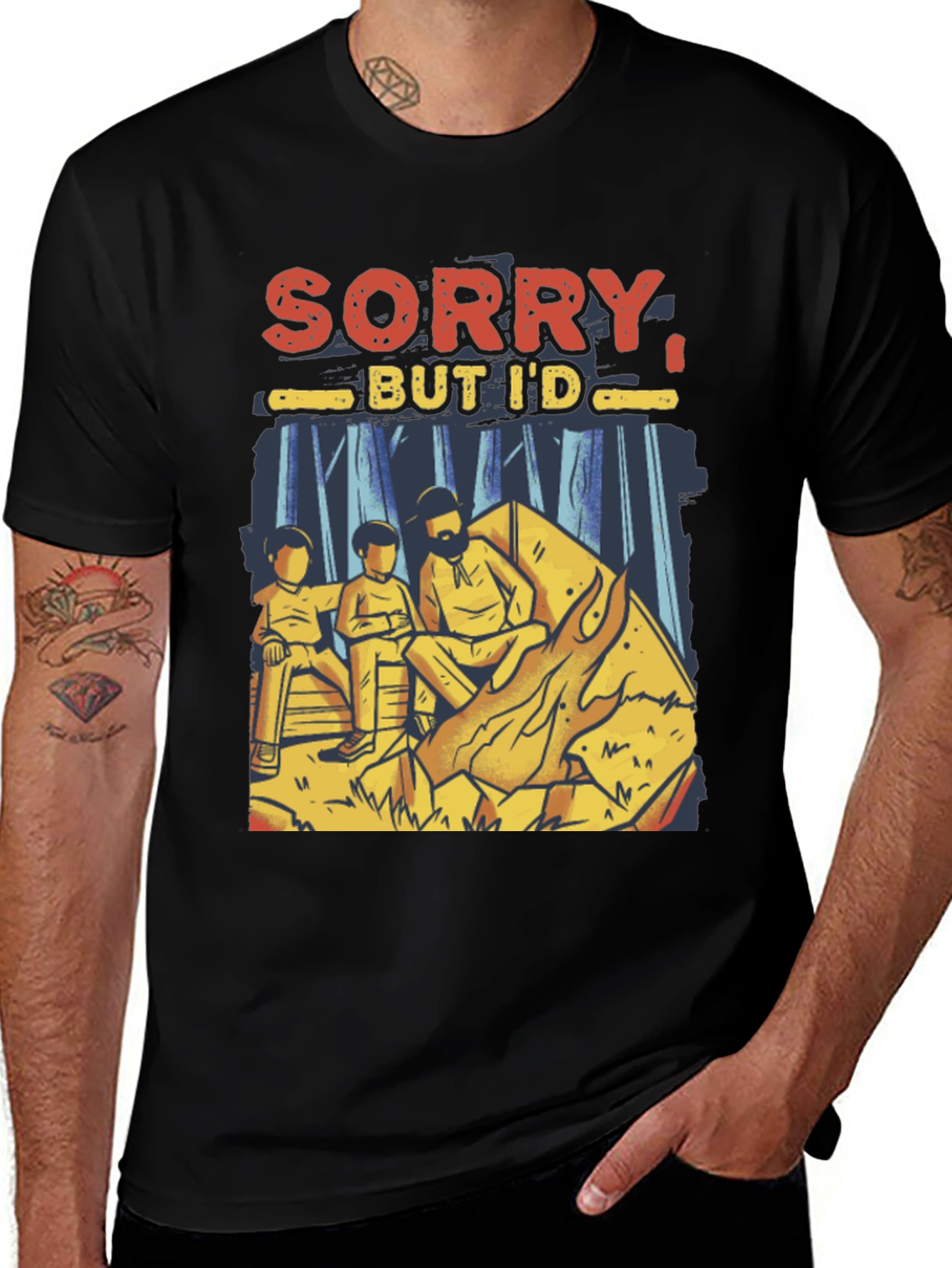 Variant 18 of Sorry, But I'd Rather Be Camping Men's T-Shirt