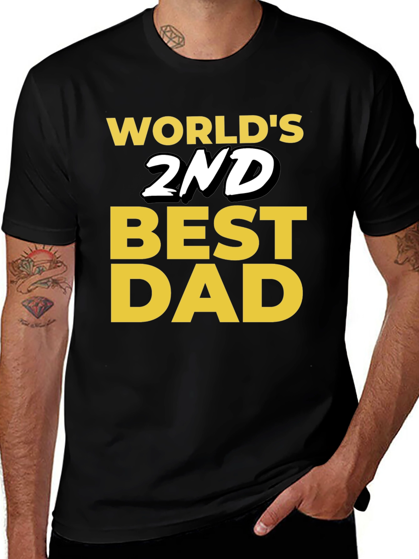Variant 11 of World's 2nd Best Dad T-Shirt - Funny Father's Day Gift