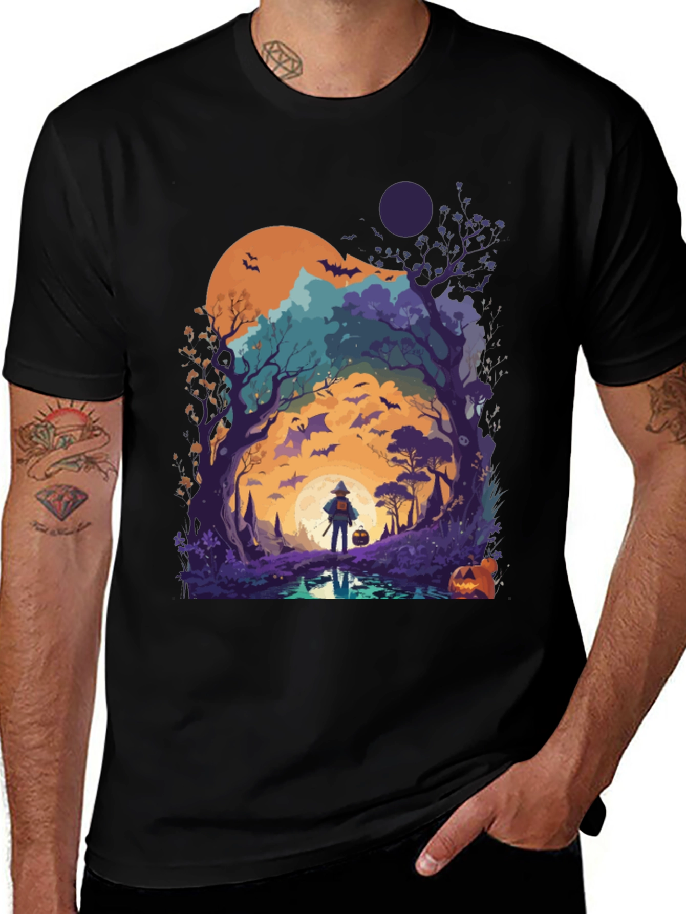 Halloween Nightscape Graphic Tee