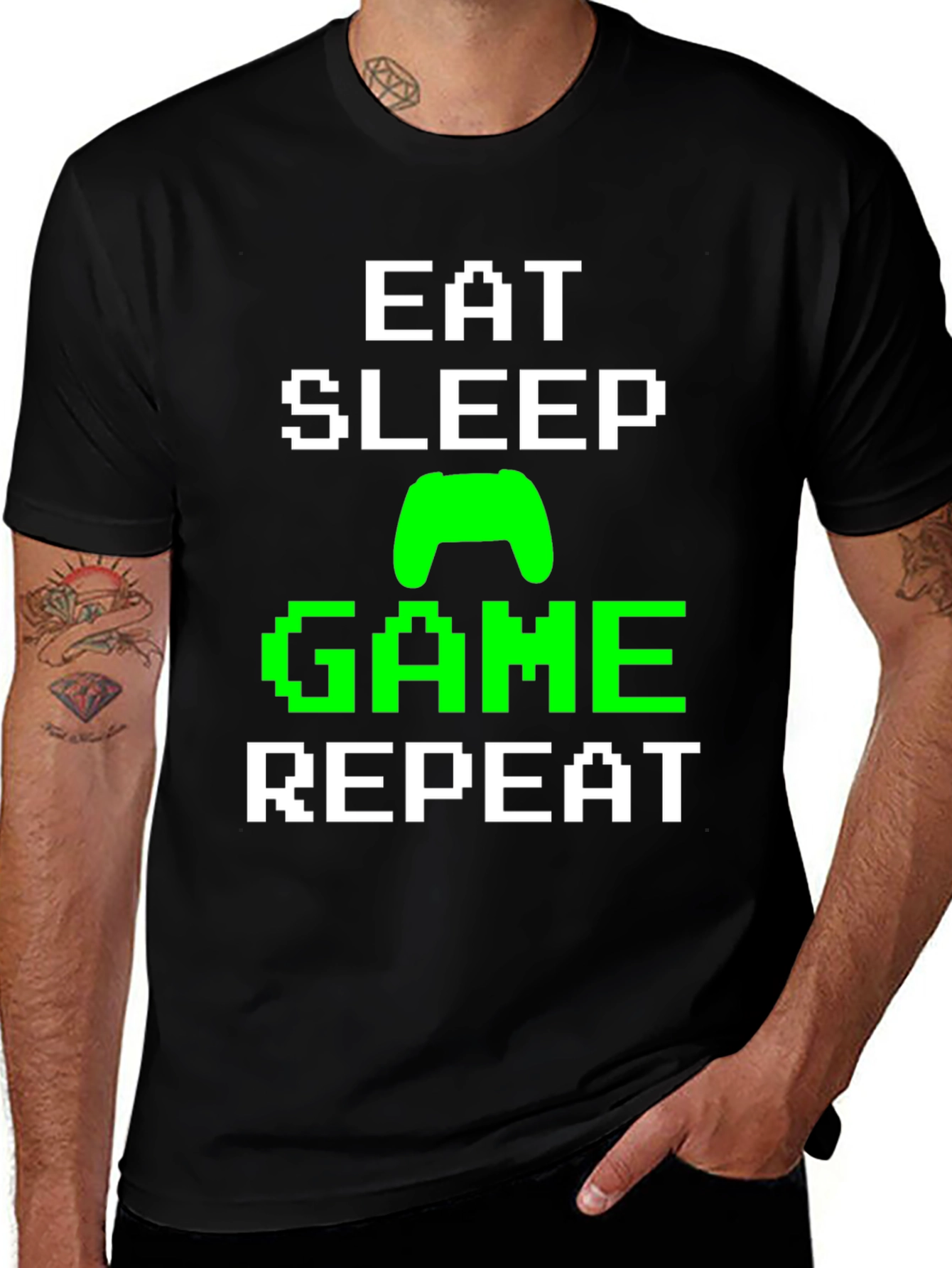 Variant 24 of Eat Sleep Game Repeat T-Shirt - Gamer Life