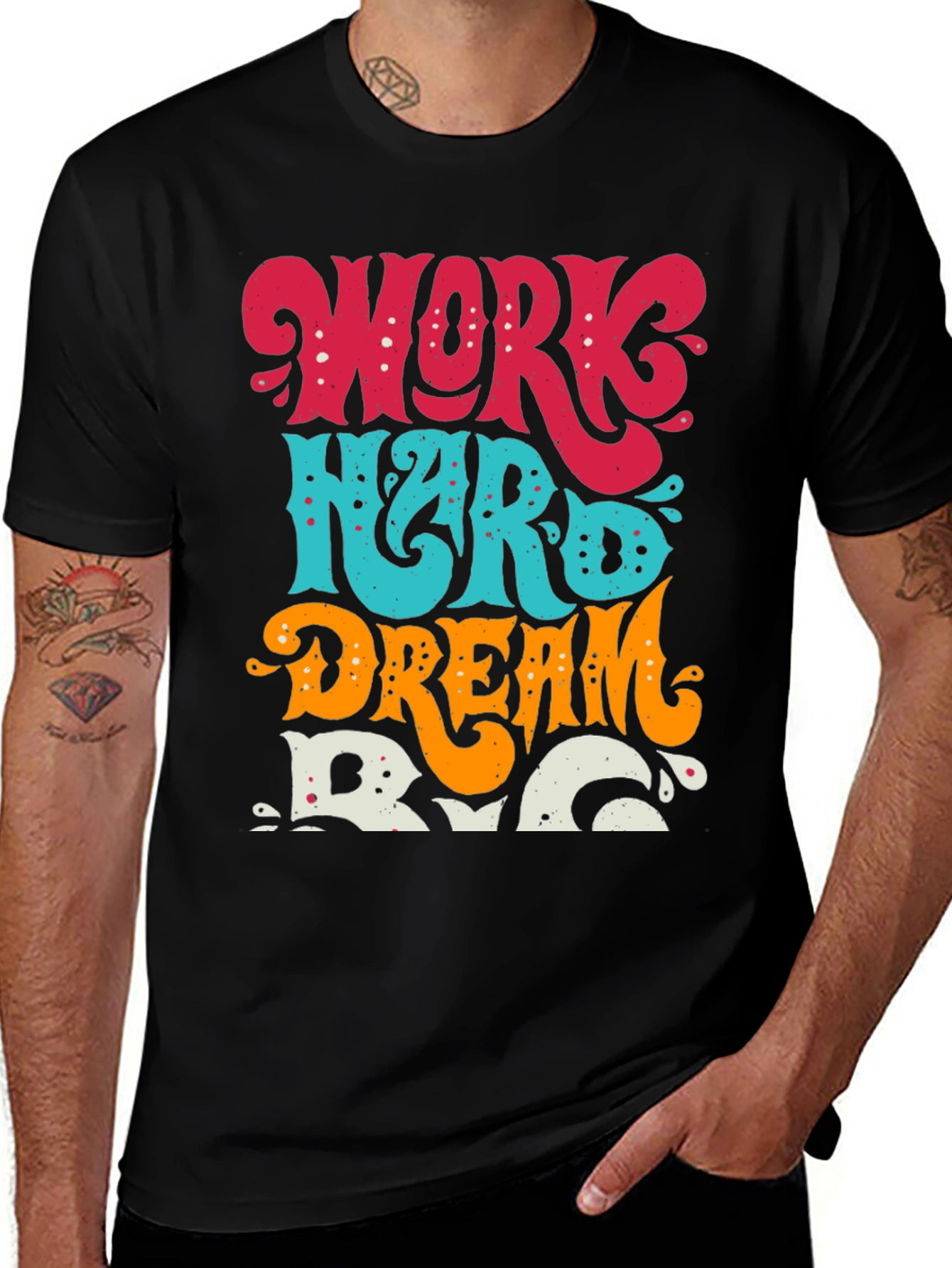 Variant 8 of Work Hard Dream Big Graphic Tee