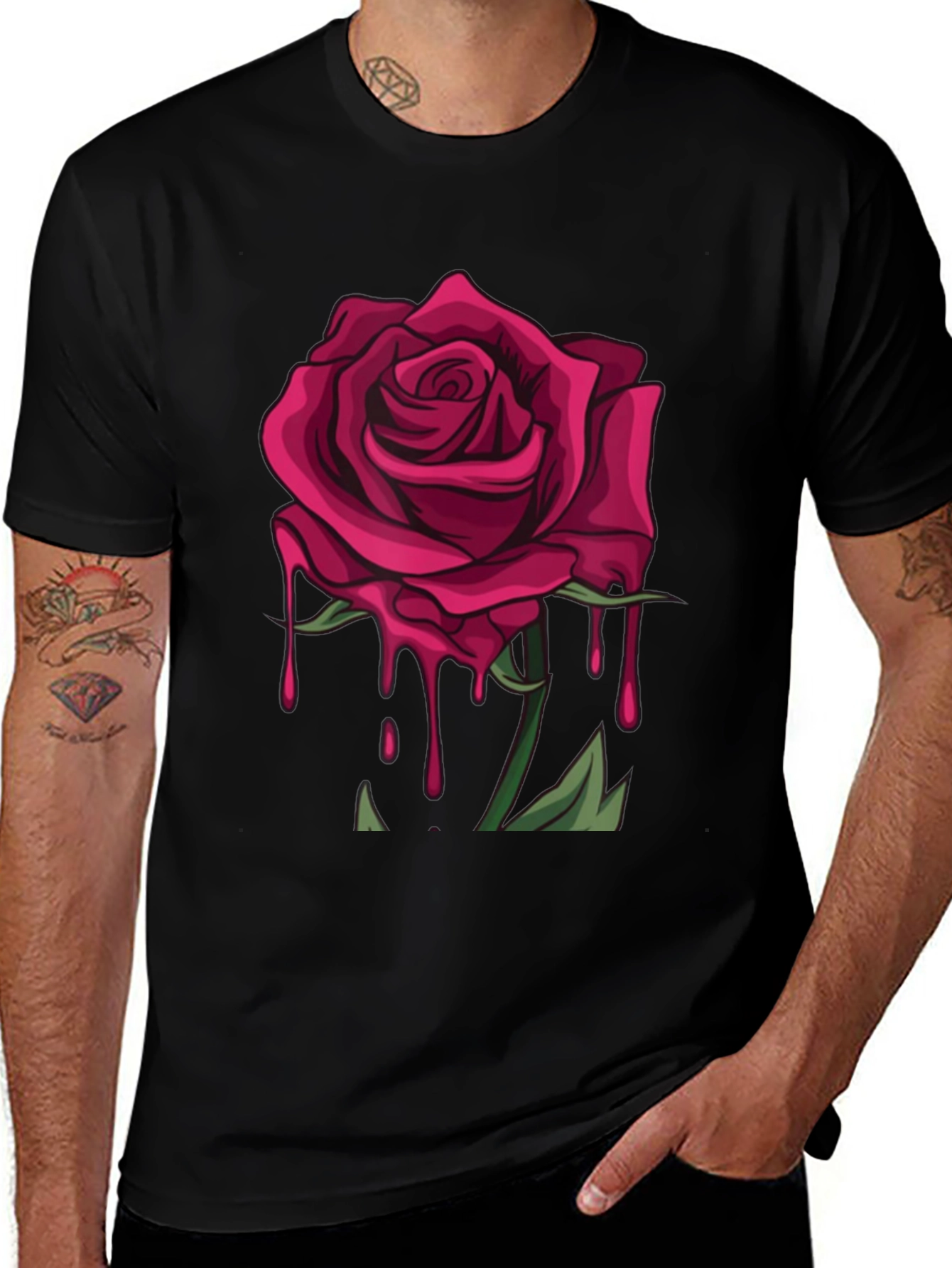 Variant 27 of Rose Graphic Print T-Shirt