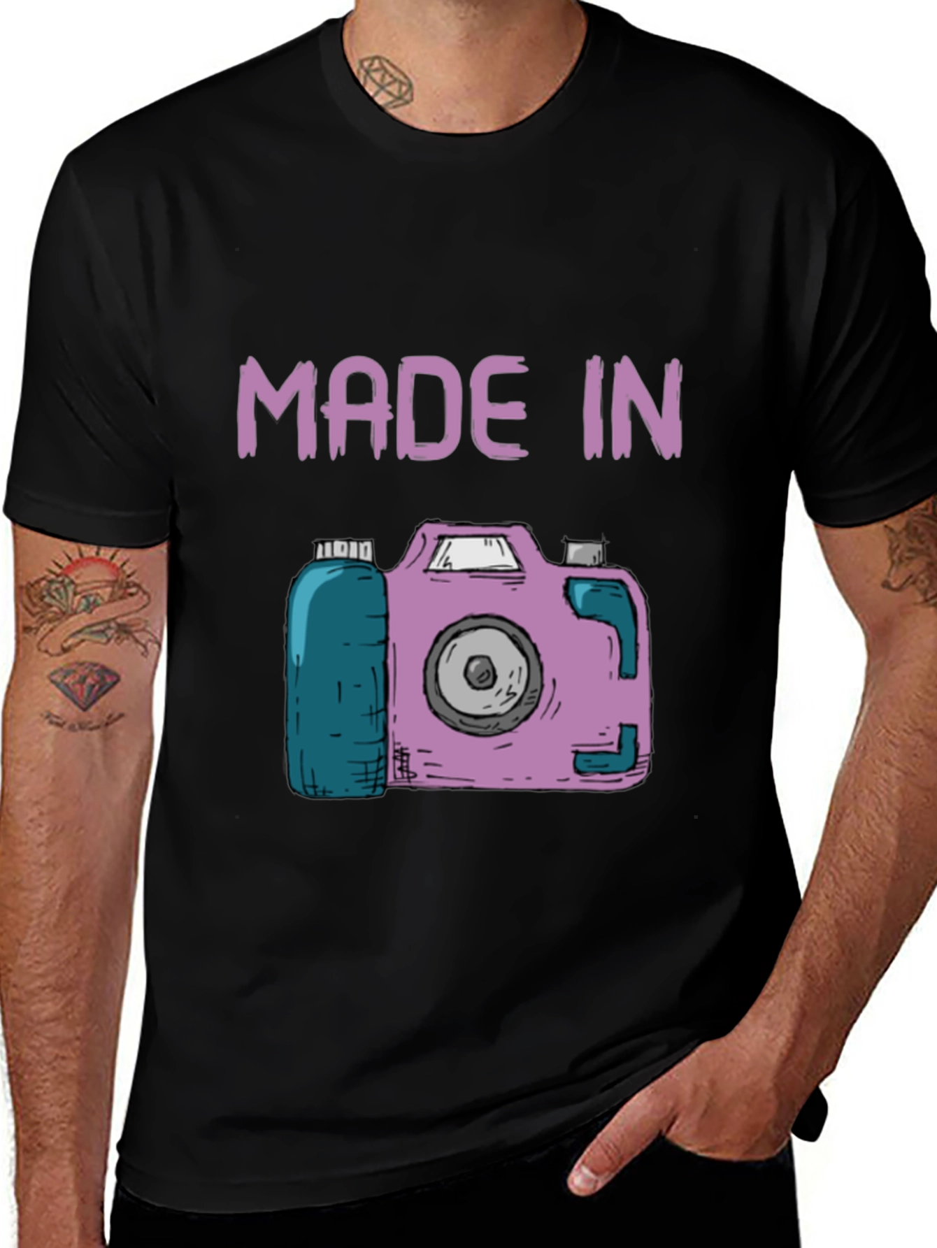 Variant 28 of Retro Camera T-Shirt - Made In Photographer Tee