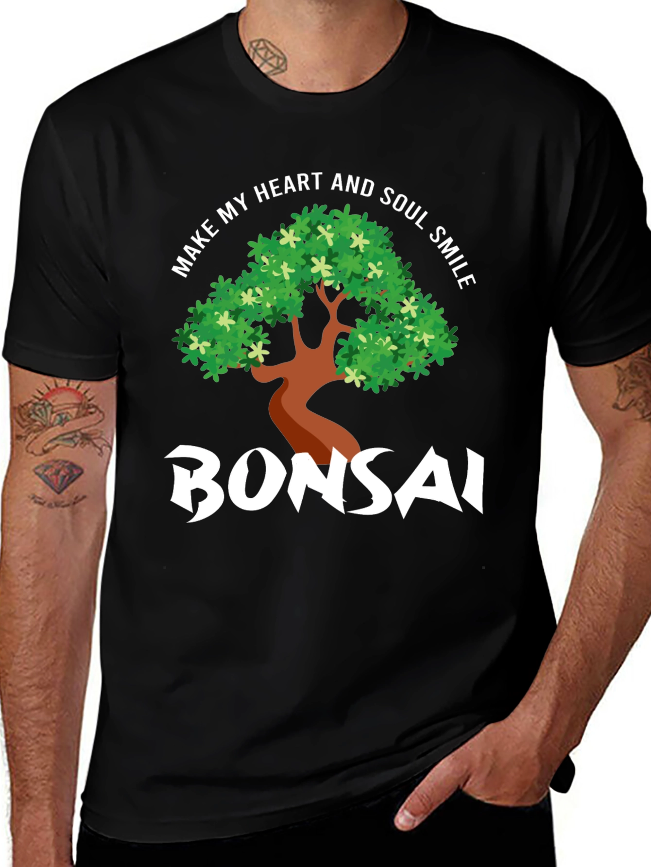 Variant 25 of Bonsai Heart & Soul Smile Graphic T-Shirt