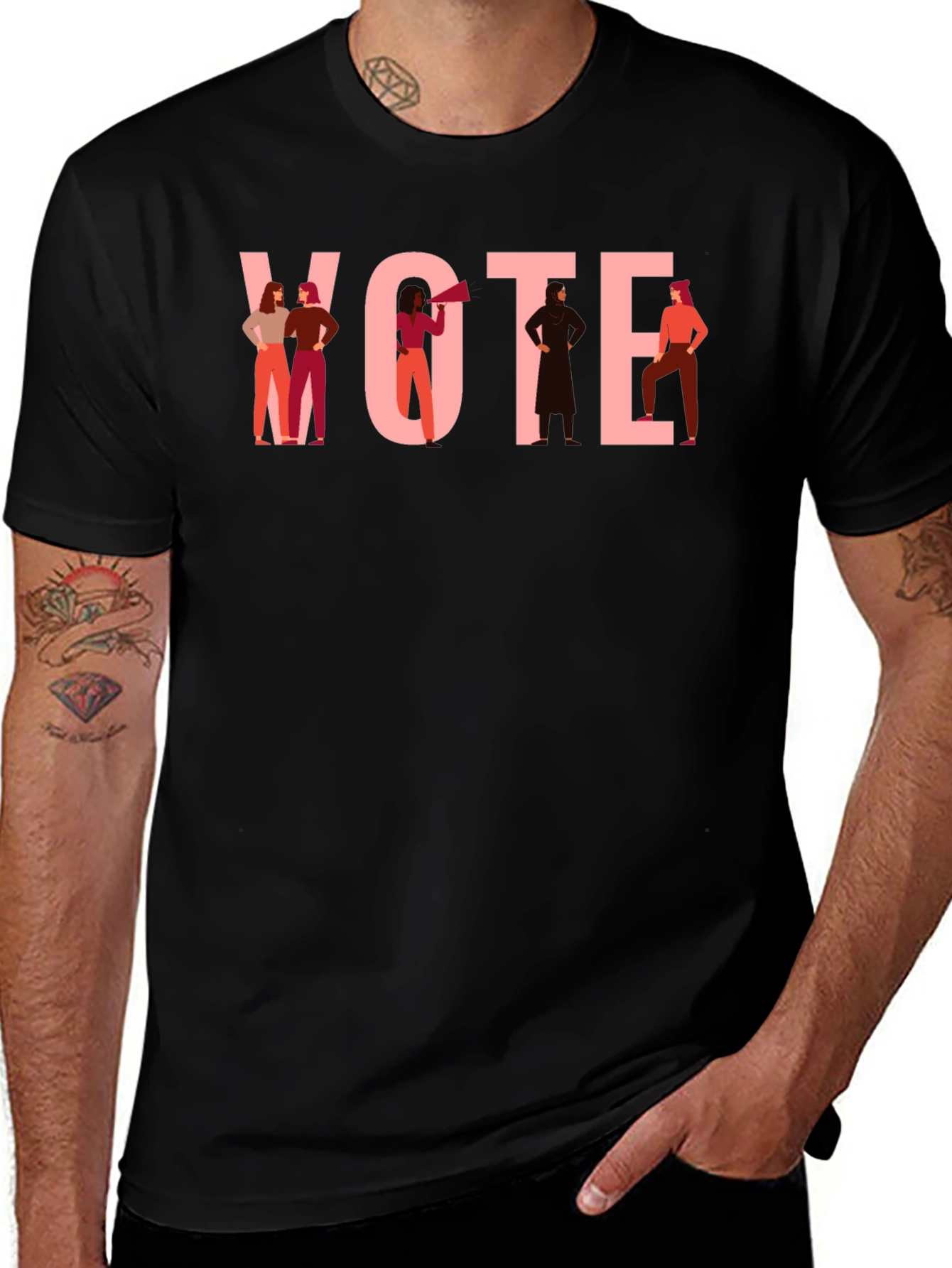Black Feminist Vote Graphic Tee - Black main image