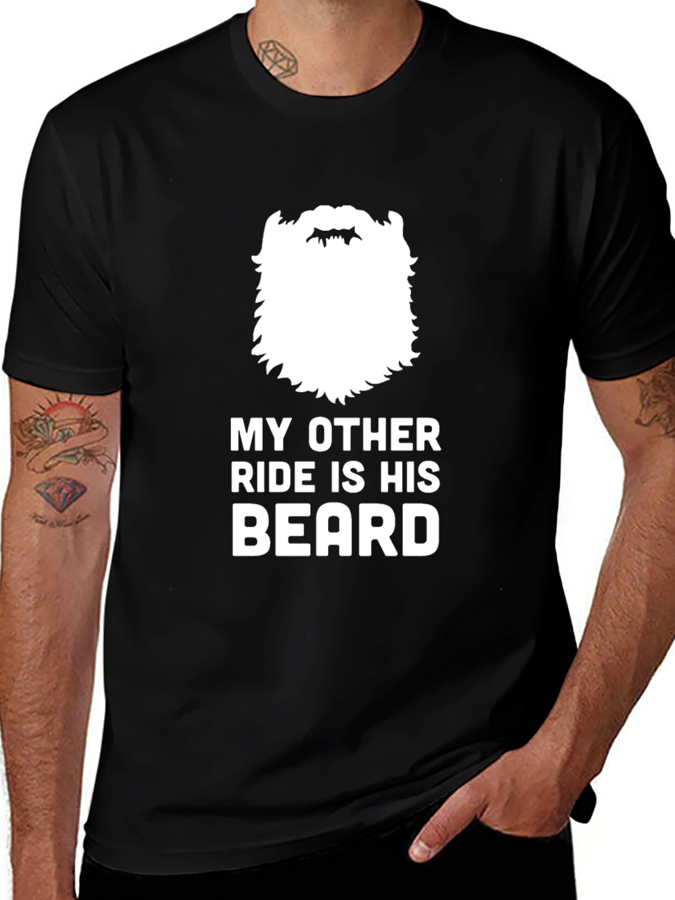 Variant 16 of My Other Ride Is His Beard Graphic Tee