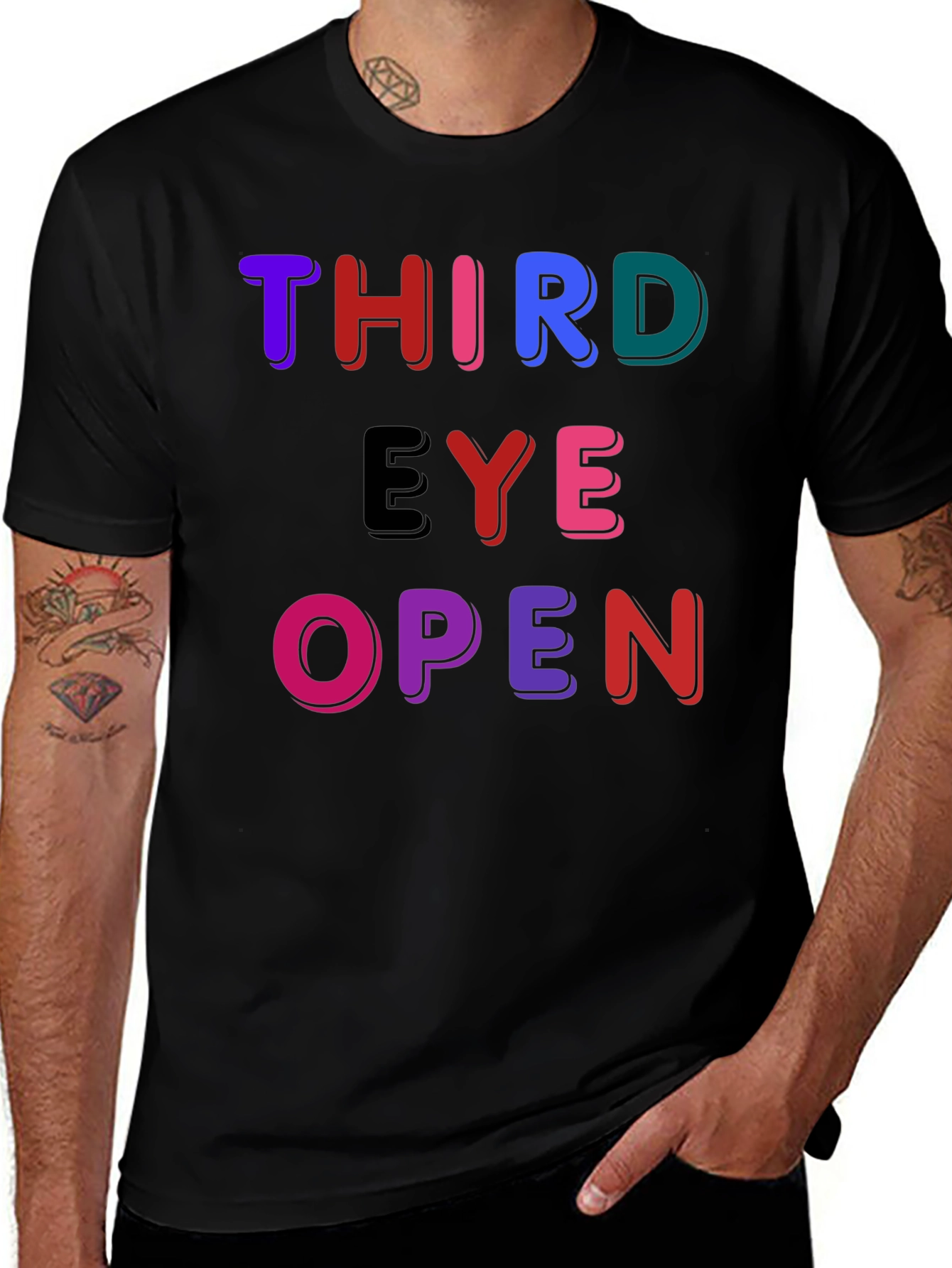 Variant 29 of Third Eye Open Graphic Tee - Unisex Black T-Shirt