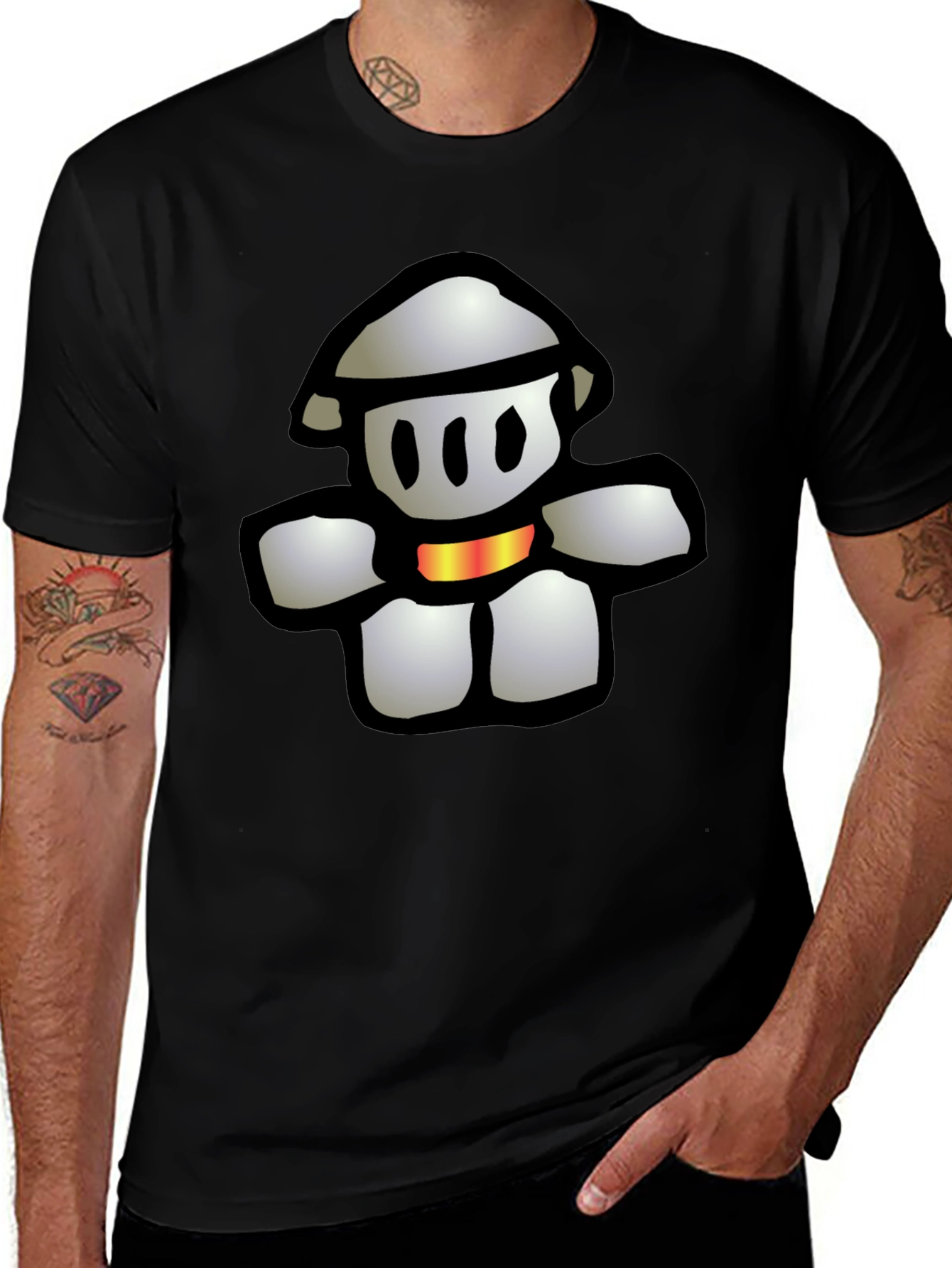Retro Gamer Tee - Paper Mario Goomba Design