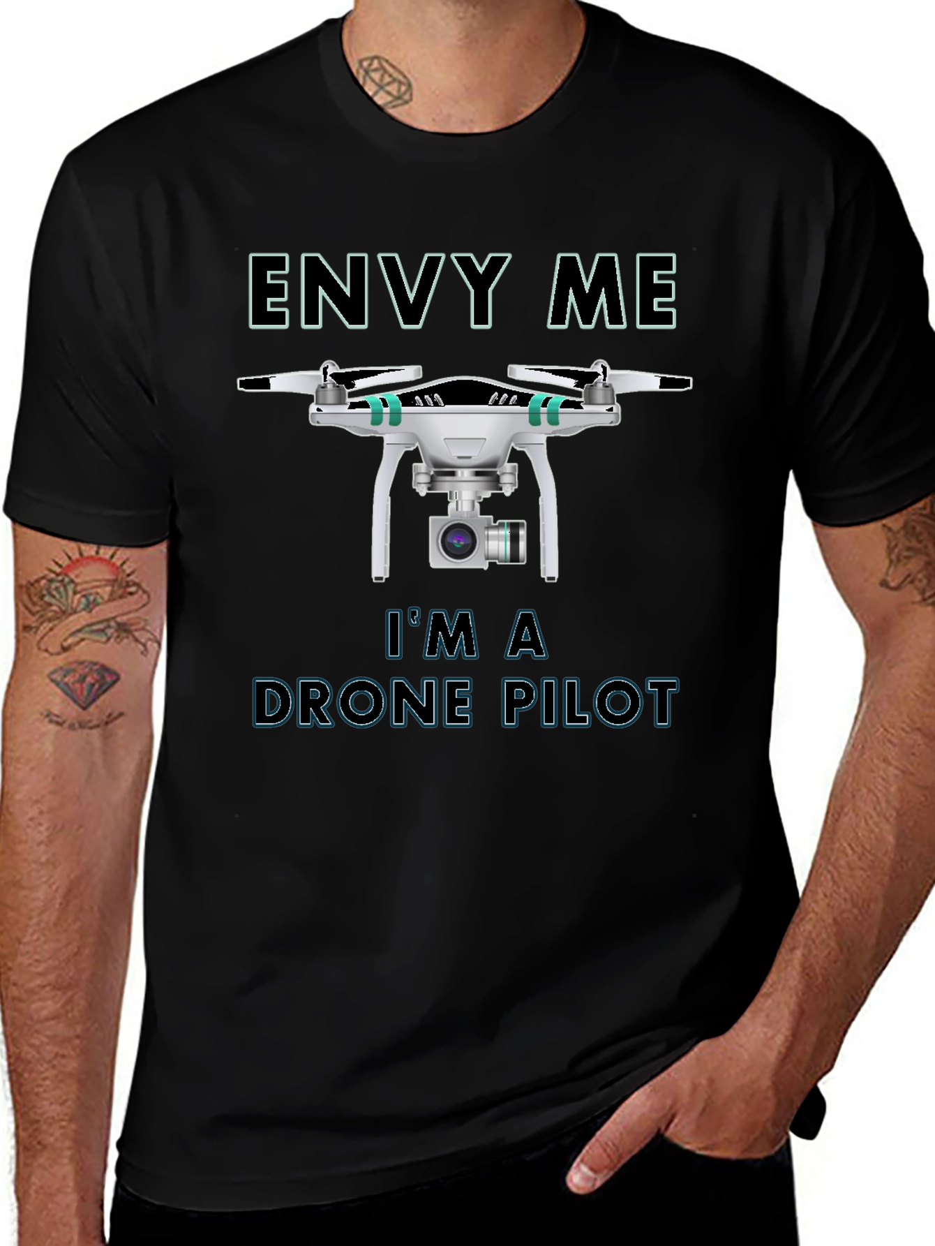 Envy Me Drone Pilot T-Shirt, Aviation Enthusiast Tee