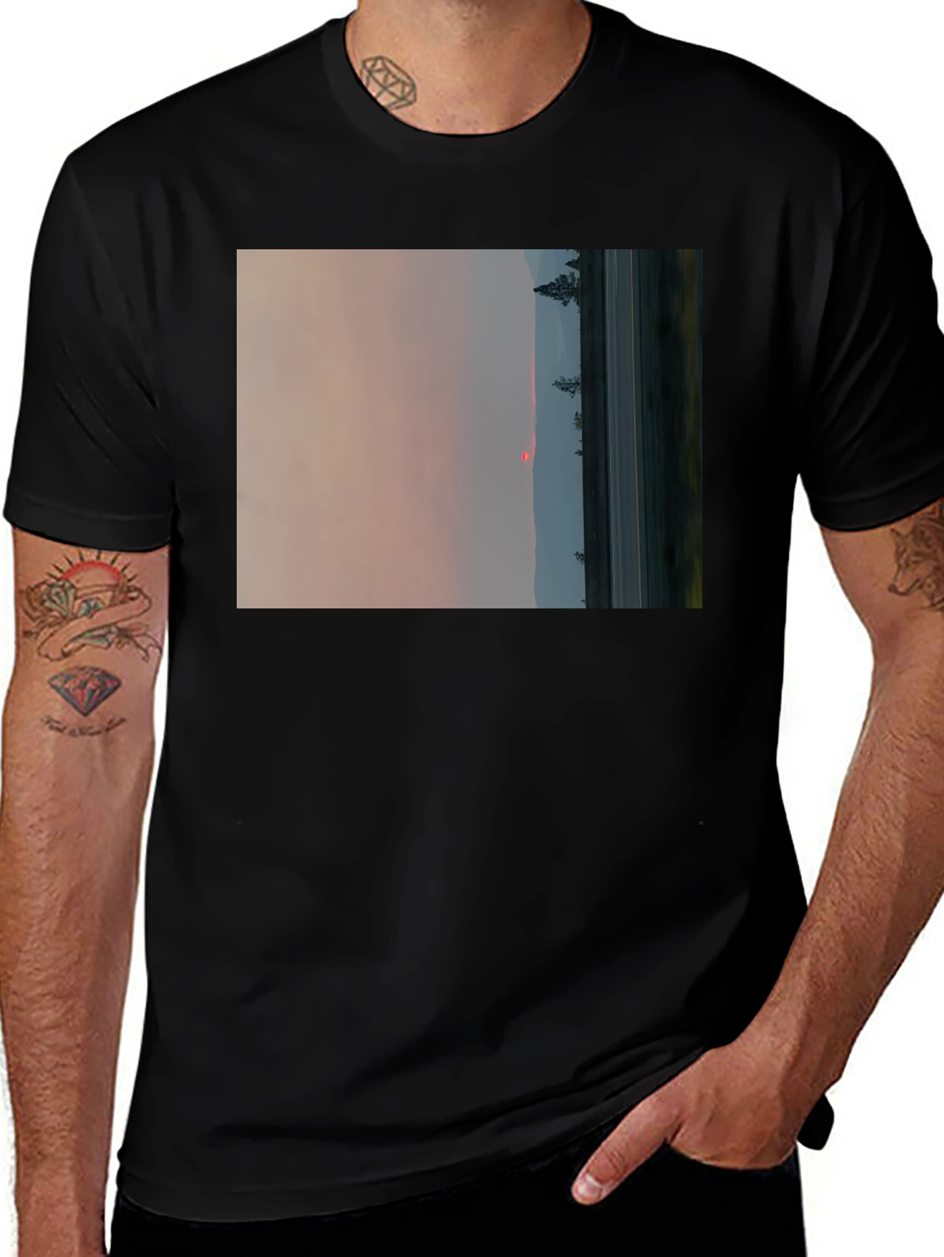 Variant 20 of Sunset Landscape Graphic Tee