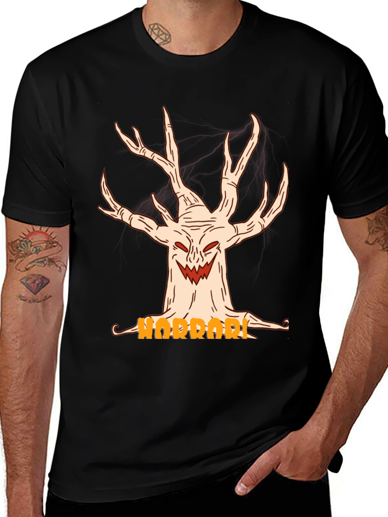 Variant 5 of Spooky Tree Horror T-Shirt