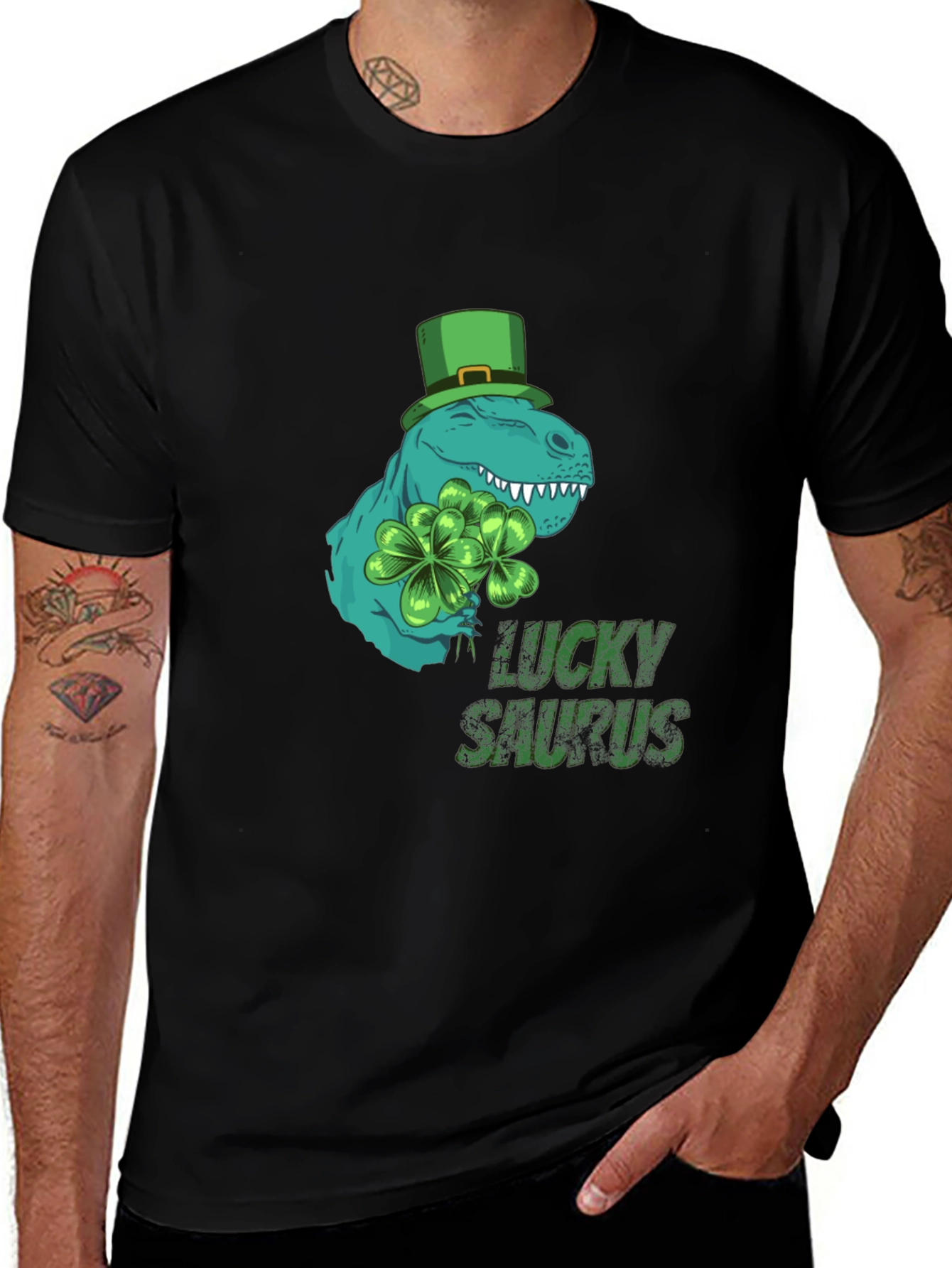 Lucky Saurus T-Shirt: St. Patrick's Day Dino Tee