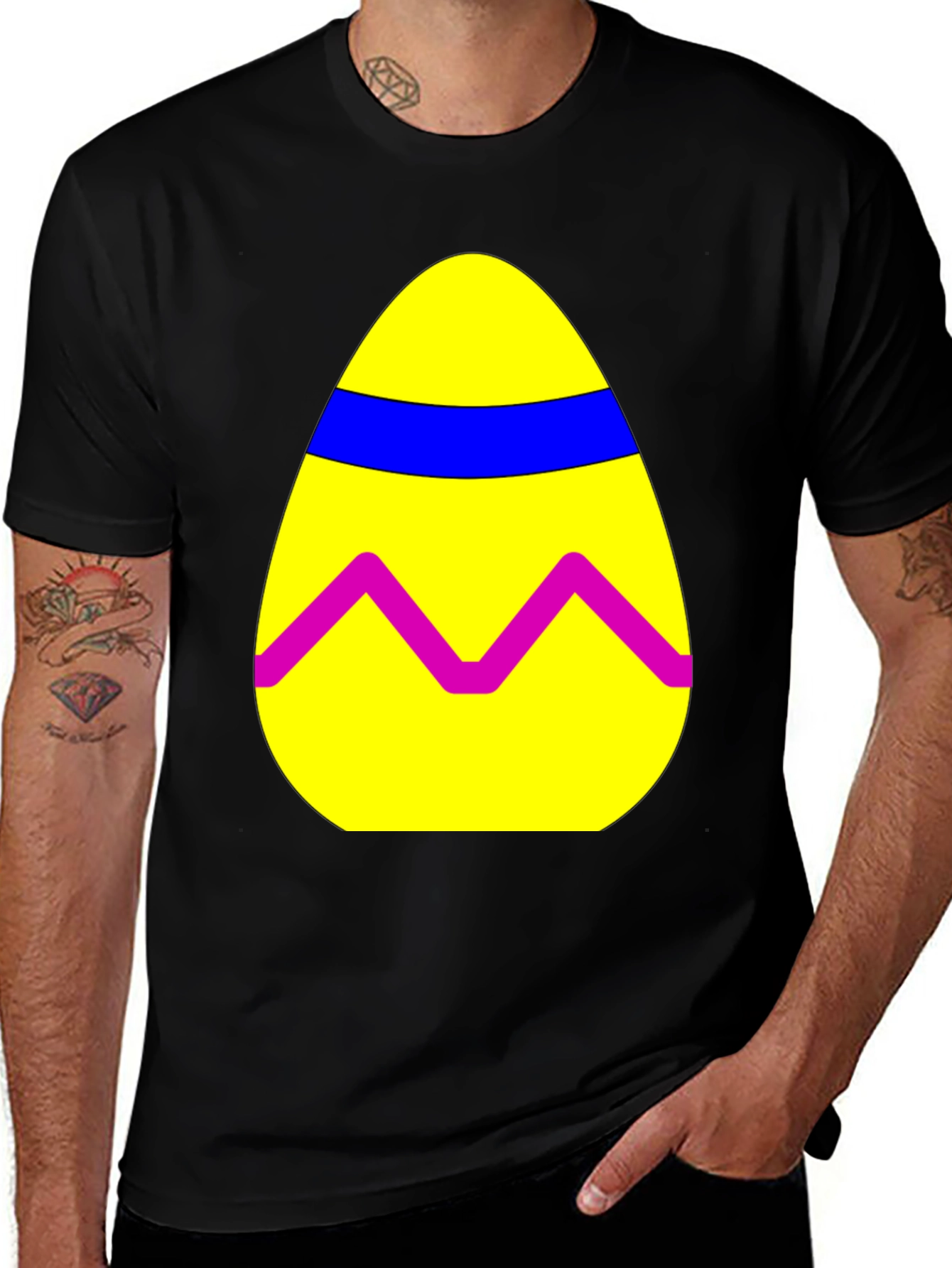 Easter Egg Graphic T-Shirt - Fun Holiday Apparel