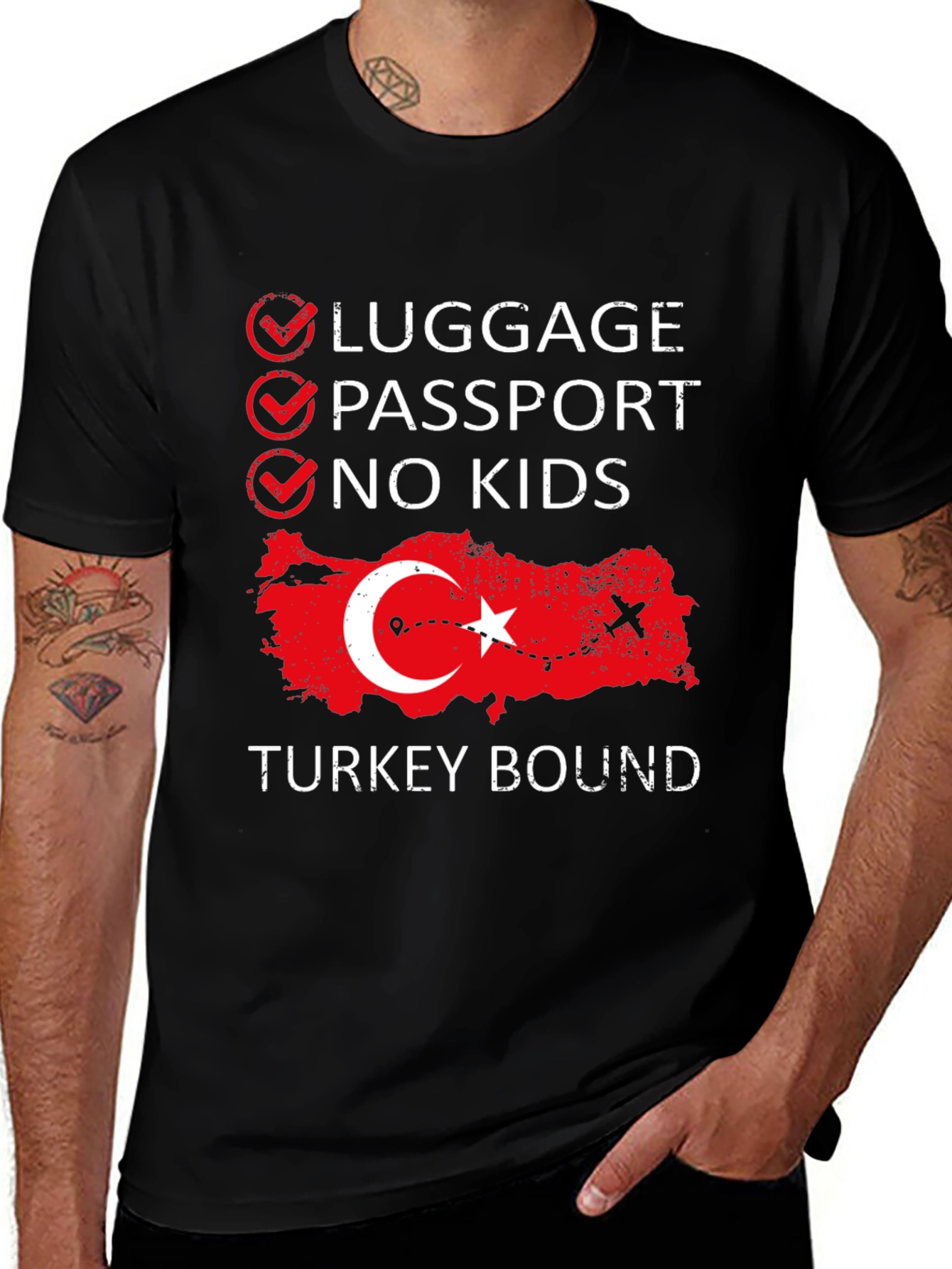 Turkey Bound T-Shirt - No Kids Allowed!