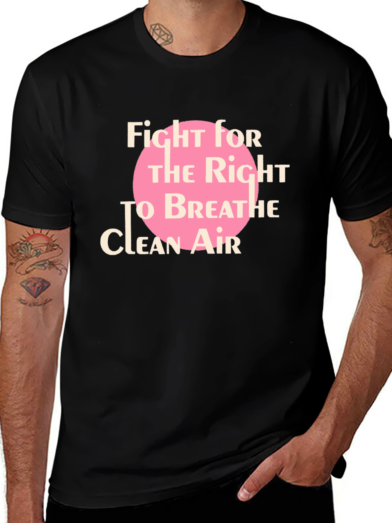 Variant 3 of Fight for Clean Air Black T-Shirt