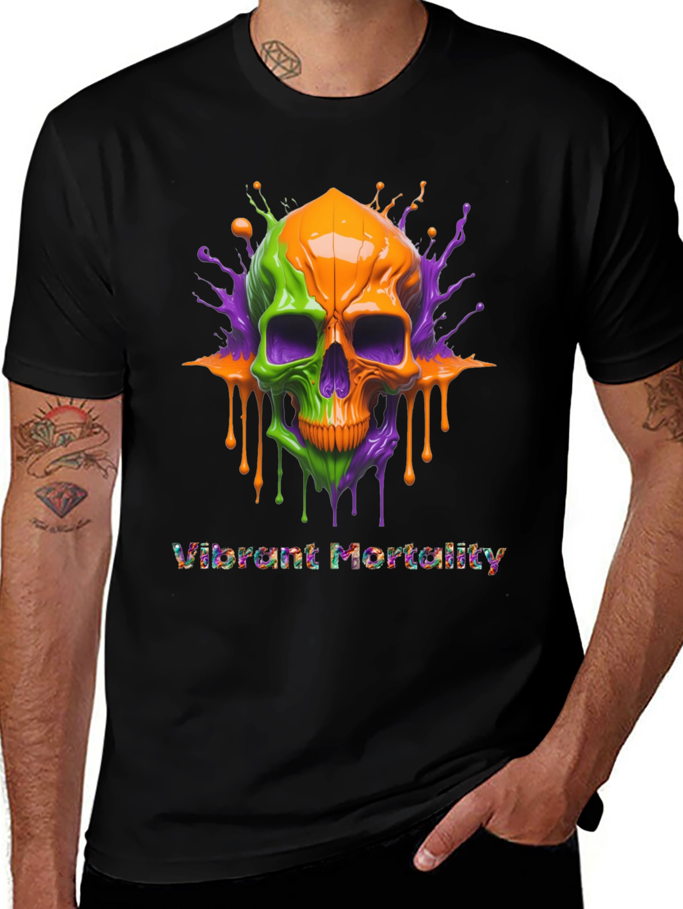 Vibrant Mortality Graphic T-Shirt