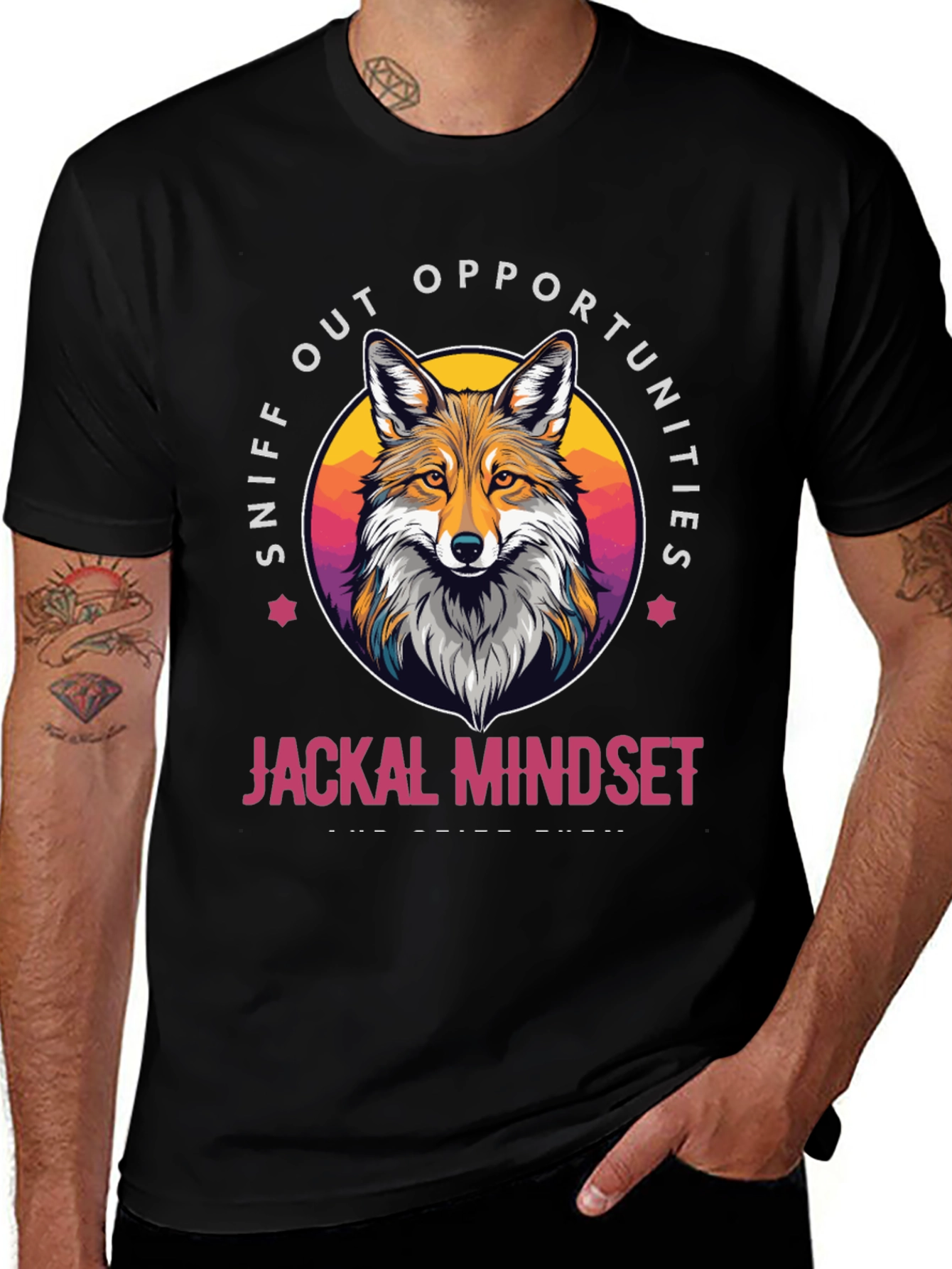 Variant 20 of Jackal Mindset Graphic T-Shirt - Sniff Out Opportunities