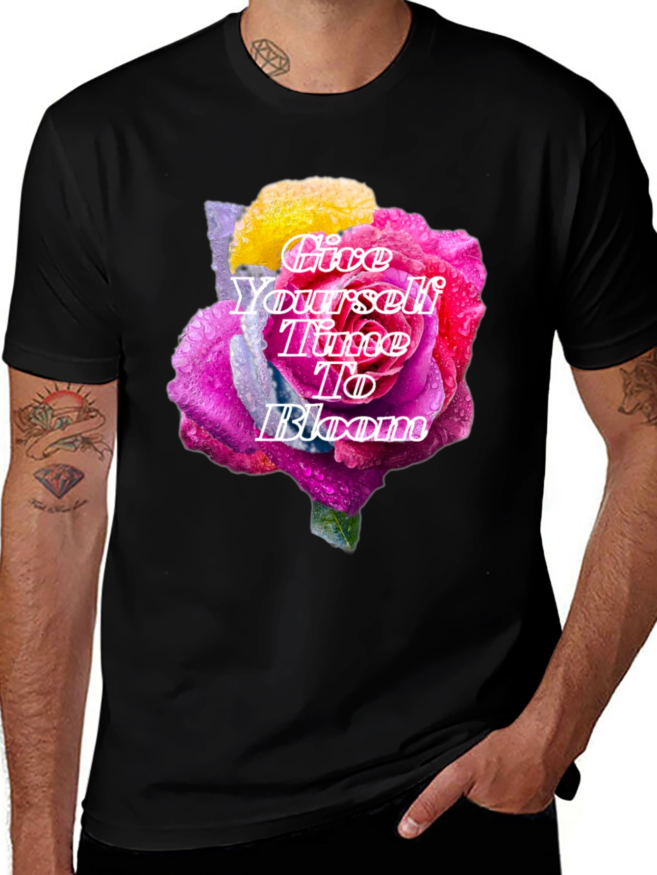 Variant 2 of Floral Bloom Graphic Tee -  Motivational T-Shirt