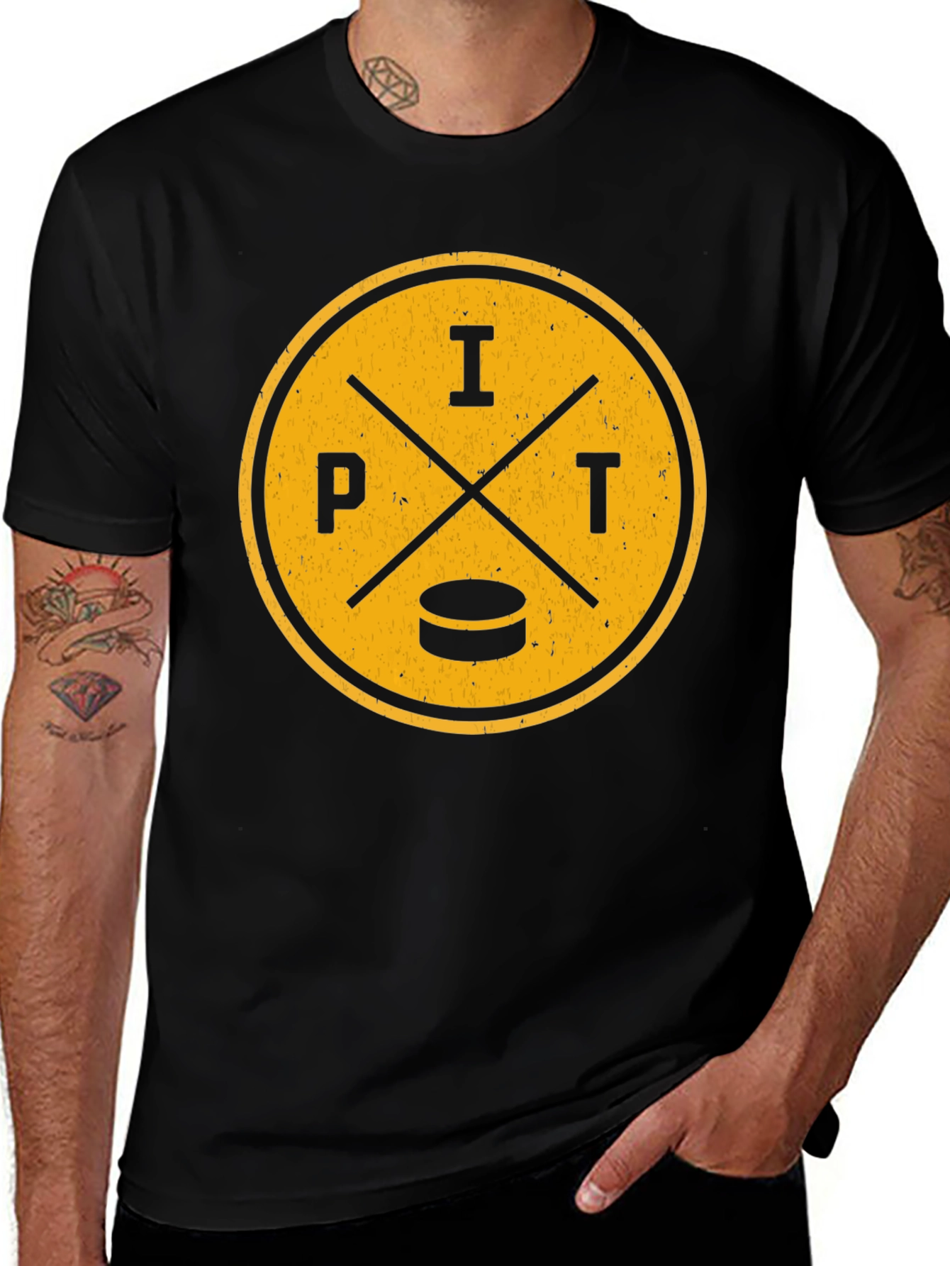 Variant 11 of PIT Hockey Graphic T-Shirt - Classic Design
