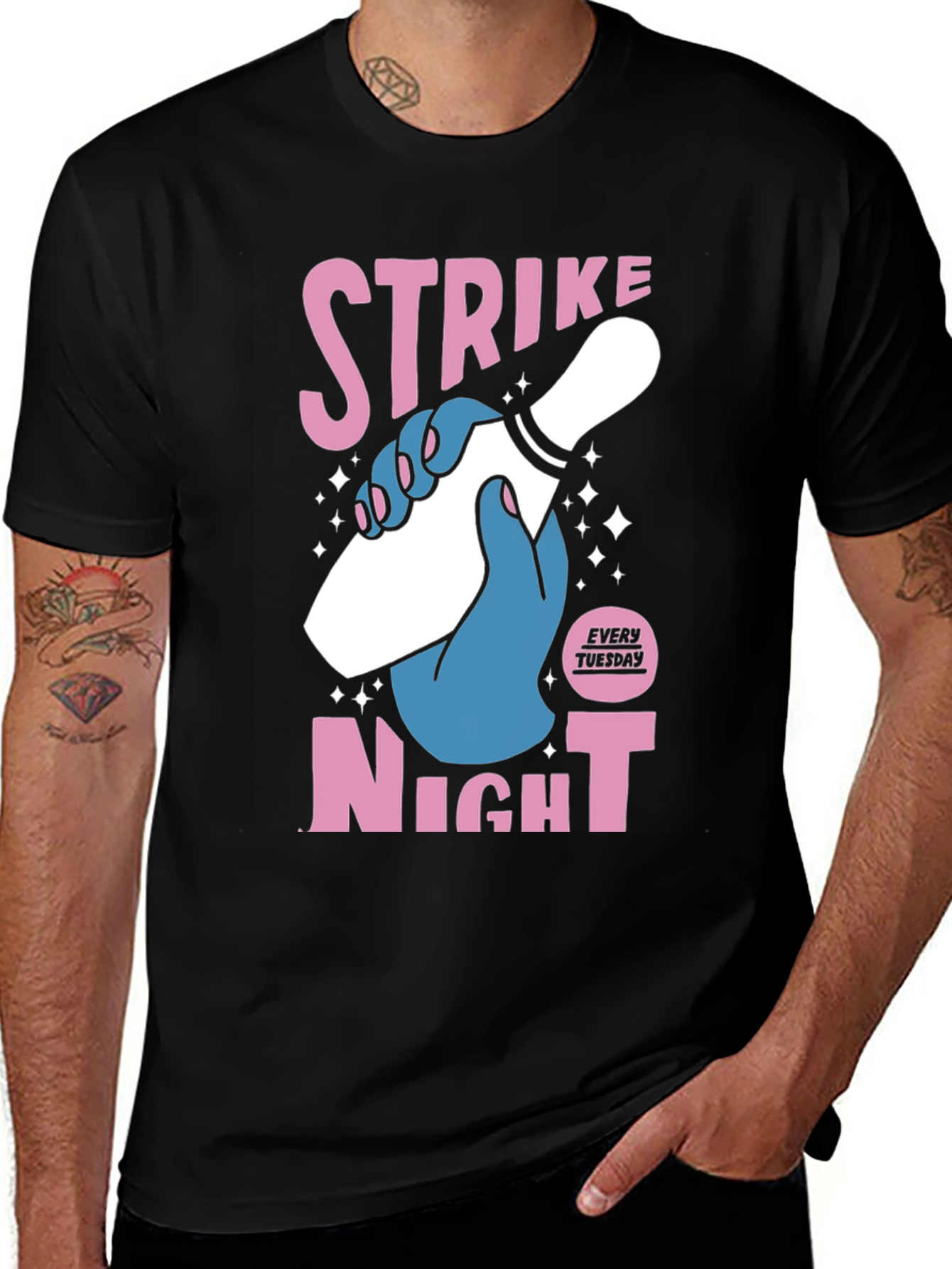 Variant 7 of Strike Night Bowling T-Shirt