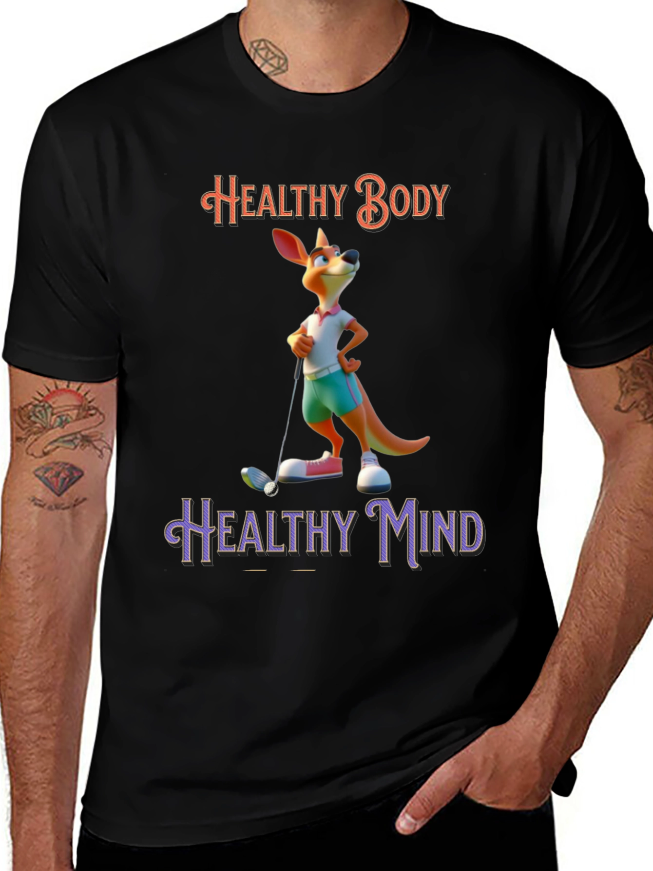 Healthy Body Healthy Mind Kangaroo T-Shirt