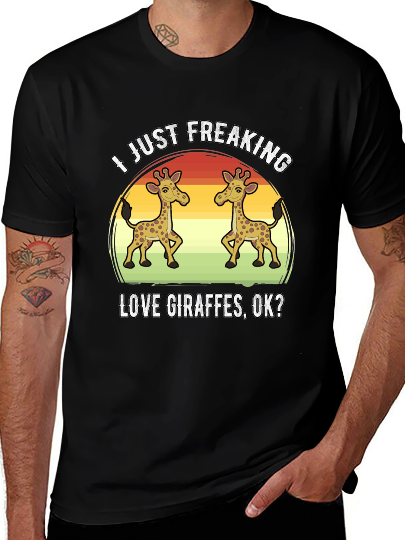 Variant 23 of I Just Freaking Love Giraffes T-Shirt