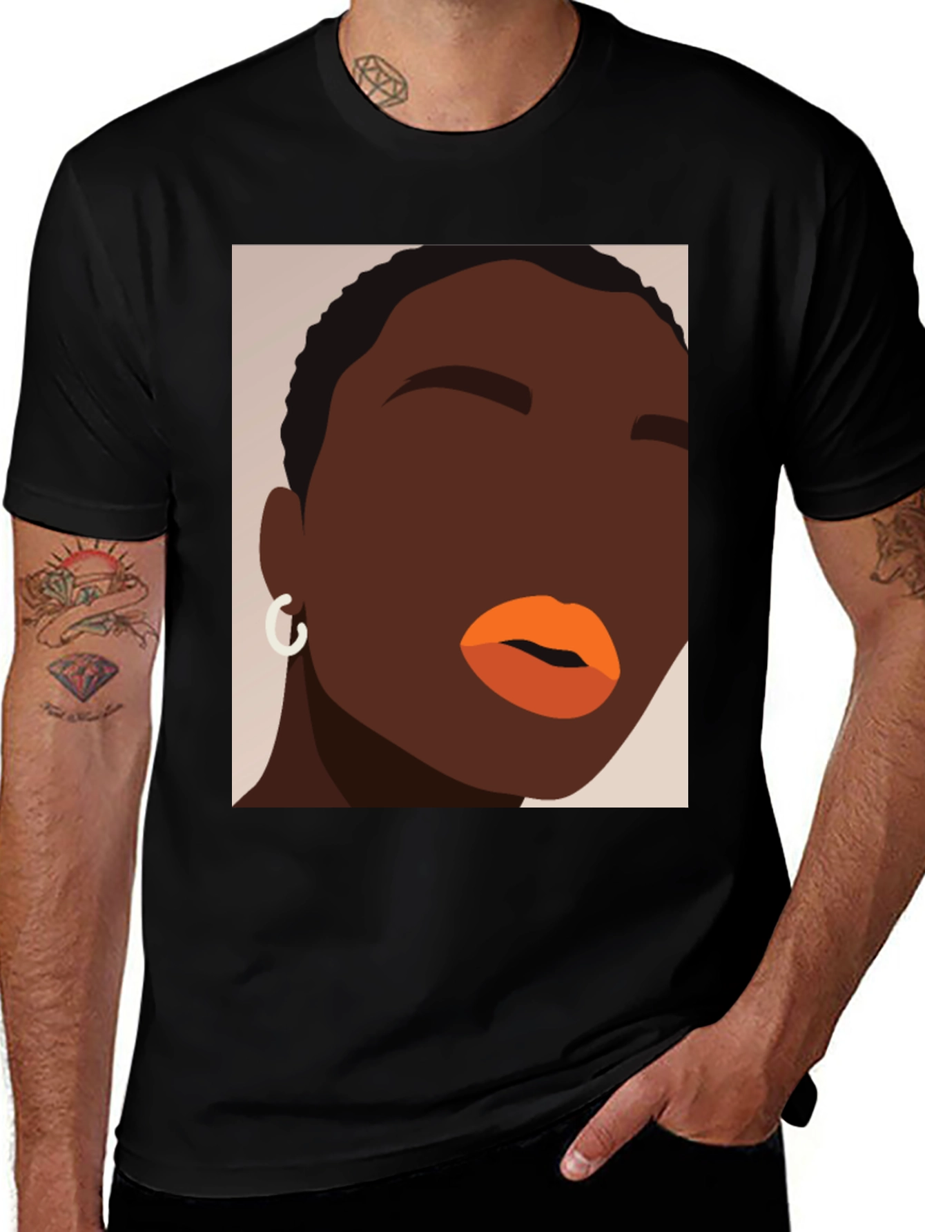 Variant 23 of Minimalist Art Graphic Tee - Black