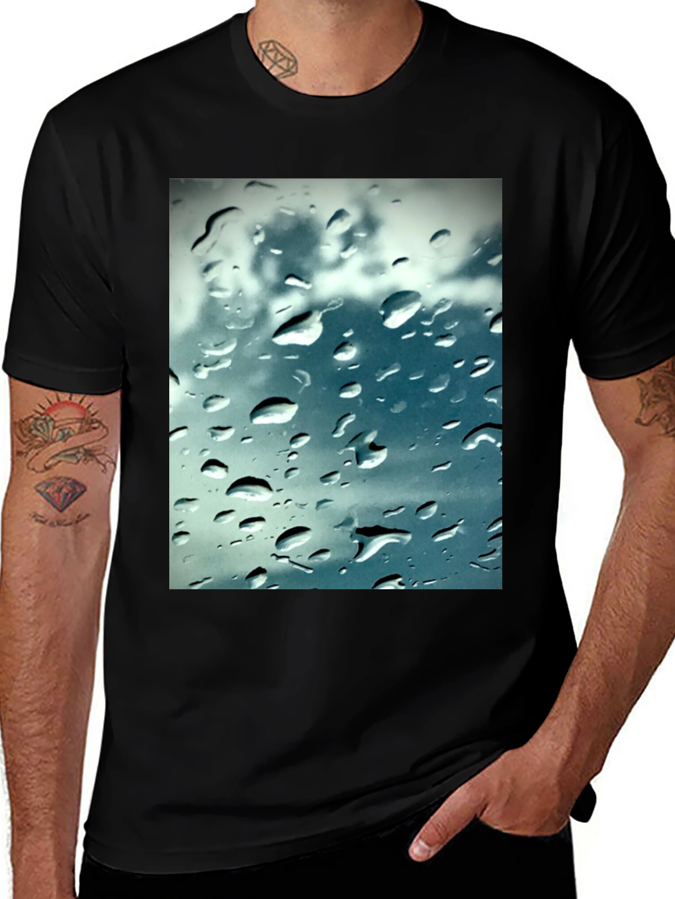 Variant 19 of Raindrops on Glass Graphic Tee