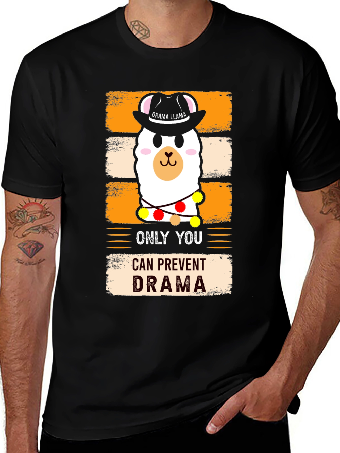 Variant 18 of Drama Llama T-Shirt - Prevent Drama Funny Tee