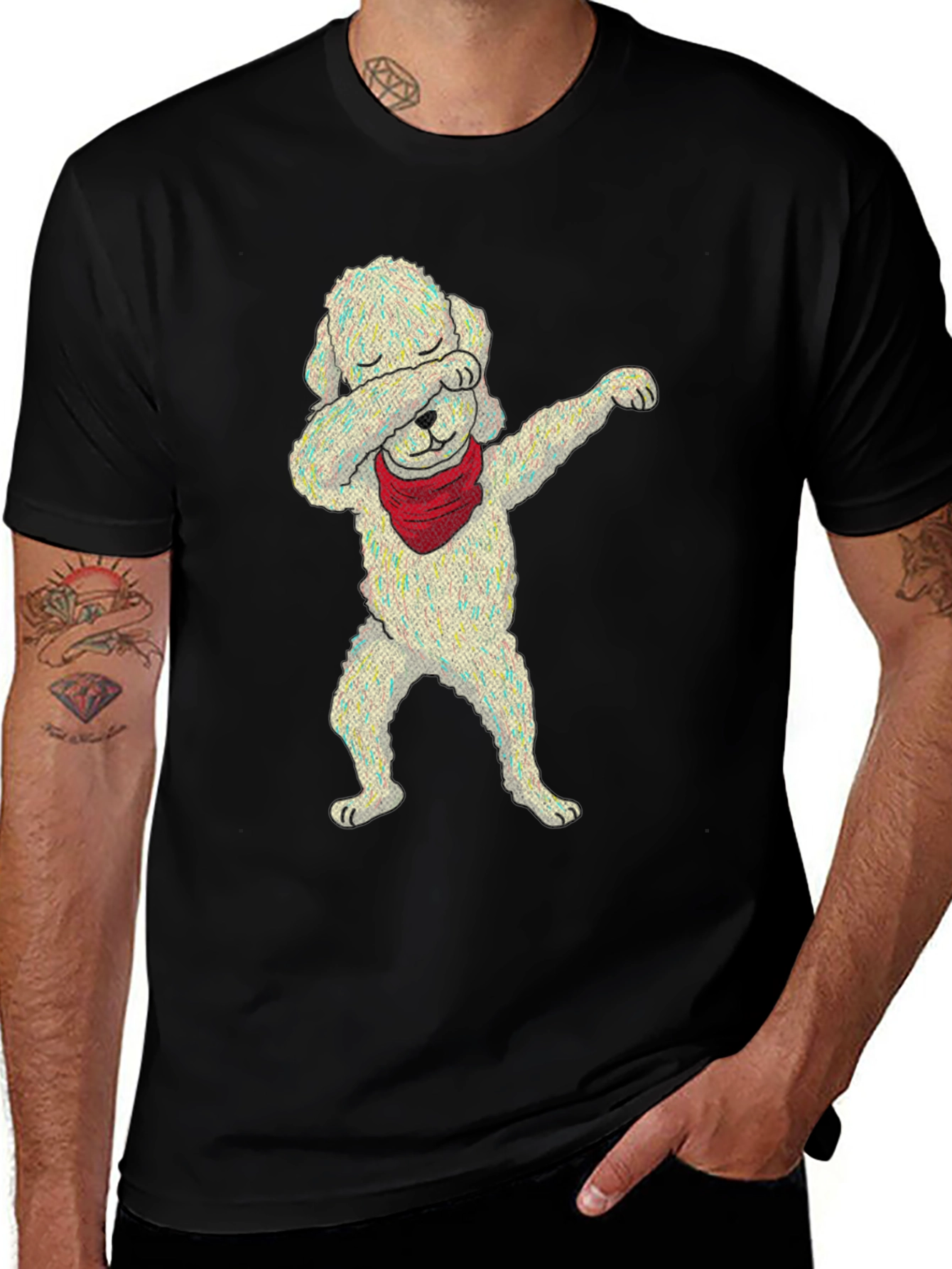 Variant 8 of Dabbing Dog Graphic Tee - Trendy Unisex T-Shirt