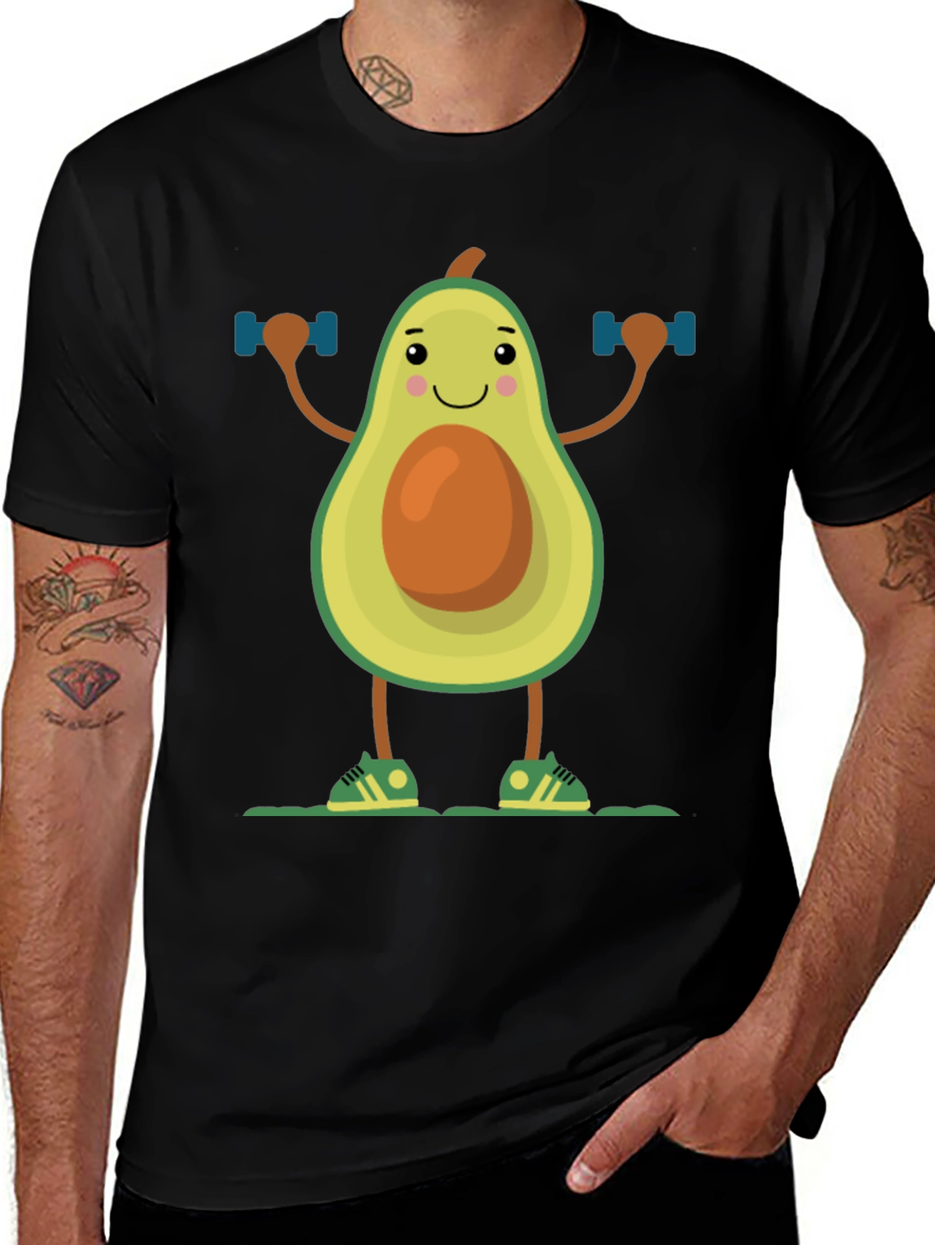 Variant 13 of Funny Avocado Gym Workout T-Shirt