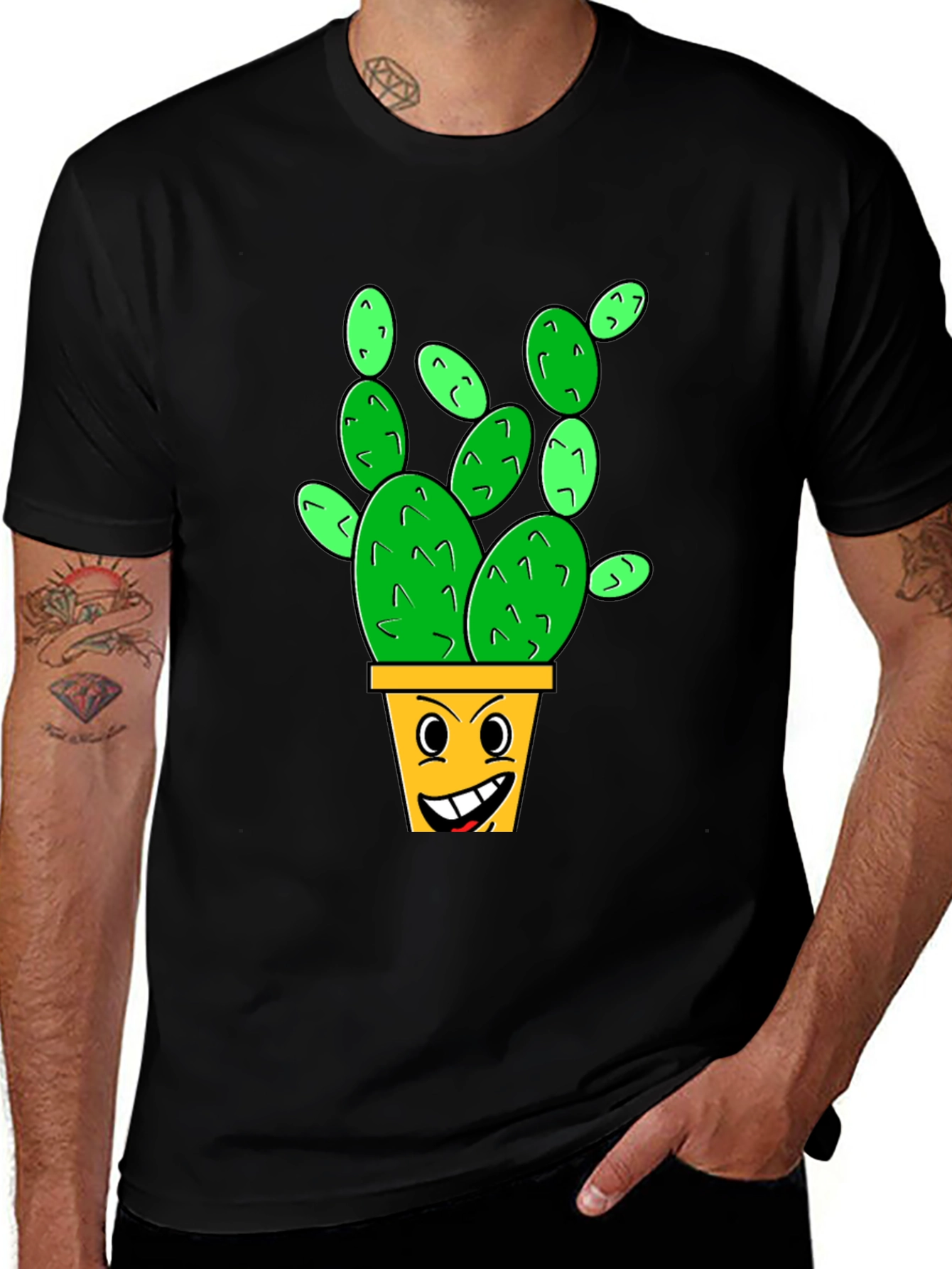 Variant 11 of Smiling Cactus Graphic Tee